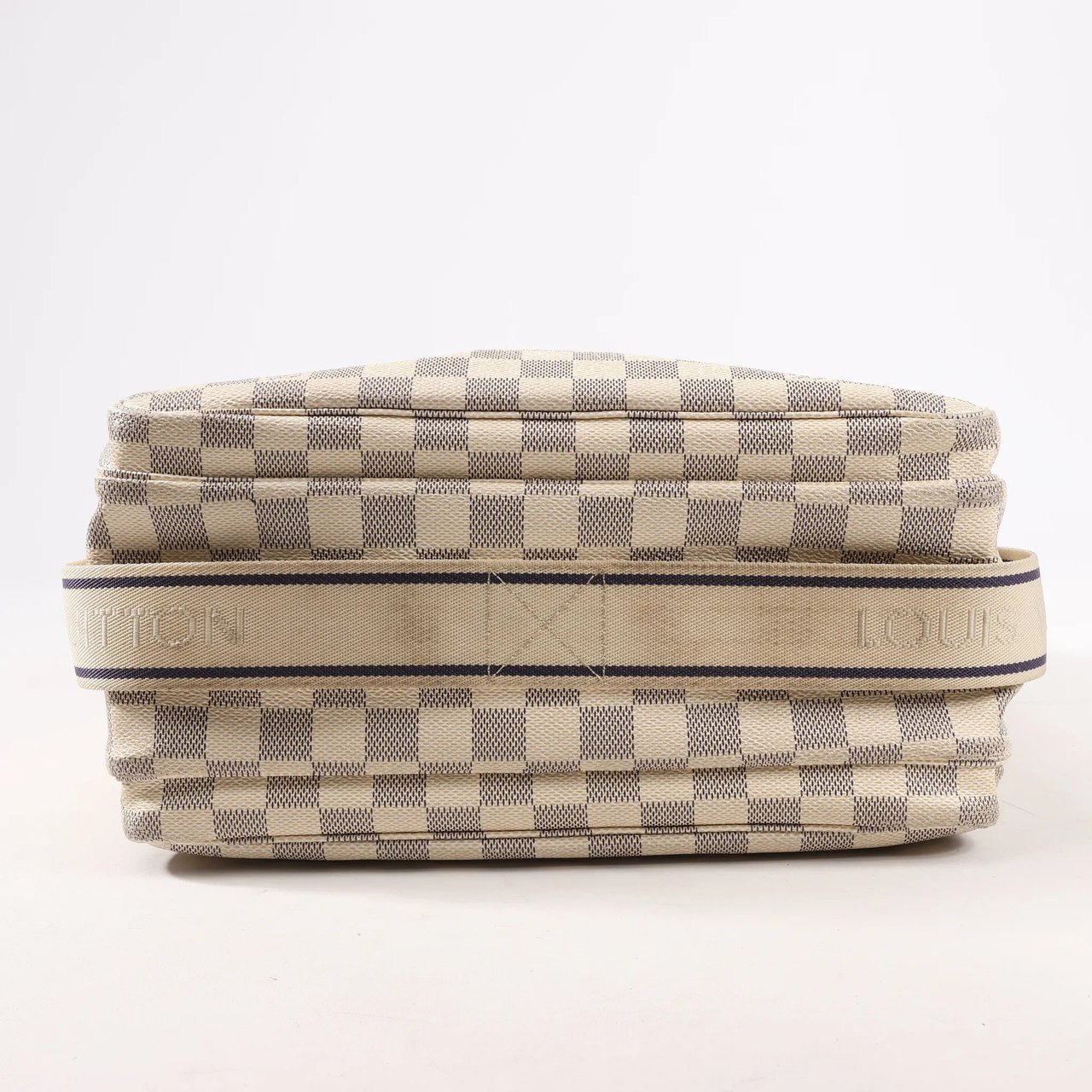 Louis Vuitton Louis Vuitton Damier Azur Naviglio Shoulder Bag in Beige N51189 Beige