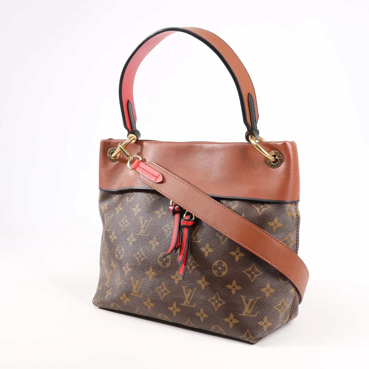 Louis Vuitton Louis Vuitton Monogram Tuileries Besace 2Way Handbag in Brown x Red M43157 Divers