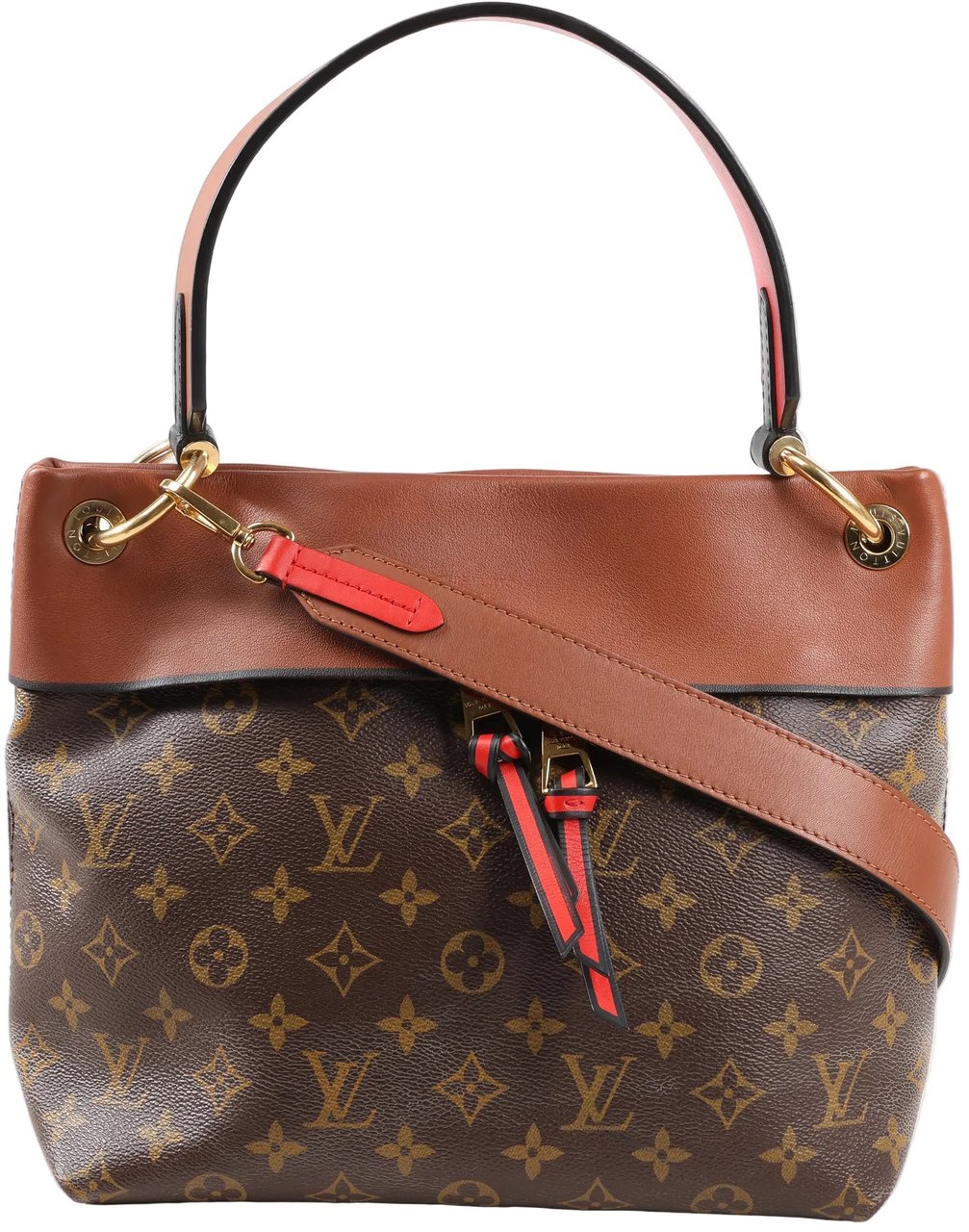 Louis Vuitton Louis Vuitton Monogram Tuileries Besace 2Way Handbag in Brown x Red M43157 Divers