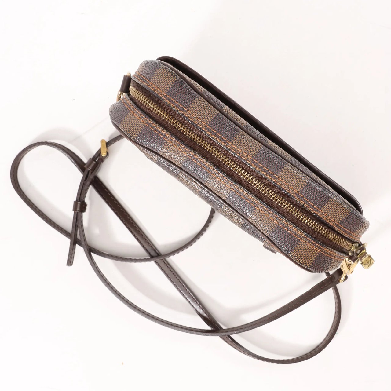 Louis Vuitton Louis Vuitton Damier Ebene Ipanema Pochette Crossbody Bag in Brown N51296 Bruin