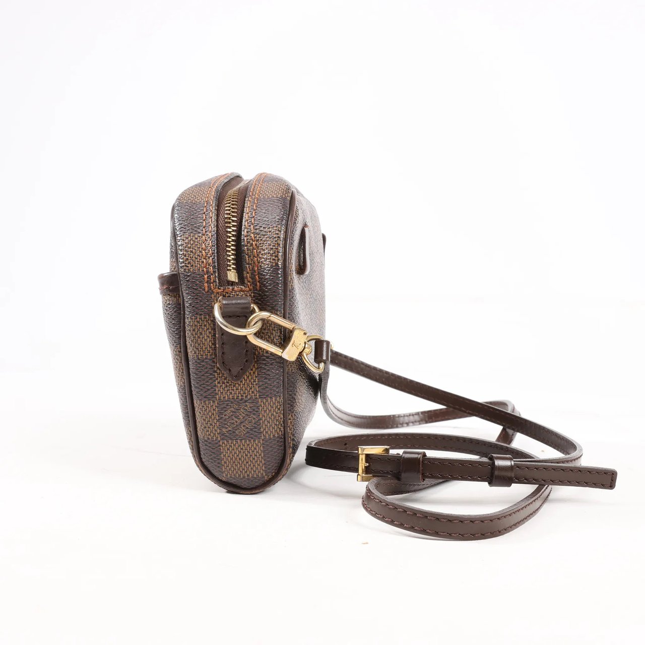 Louis Vuitton Louis Vuitton Damier Ebene Ipanema Pochette Crossbody Bag in Brown N51296 Bruin