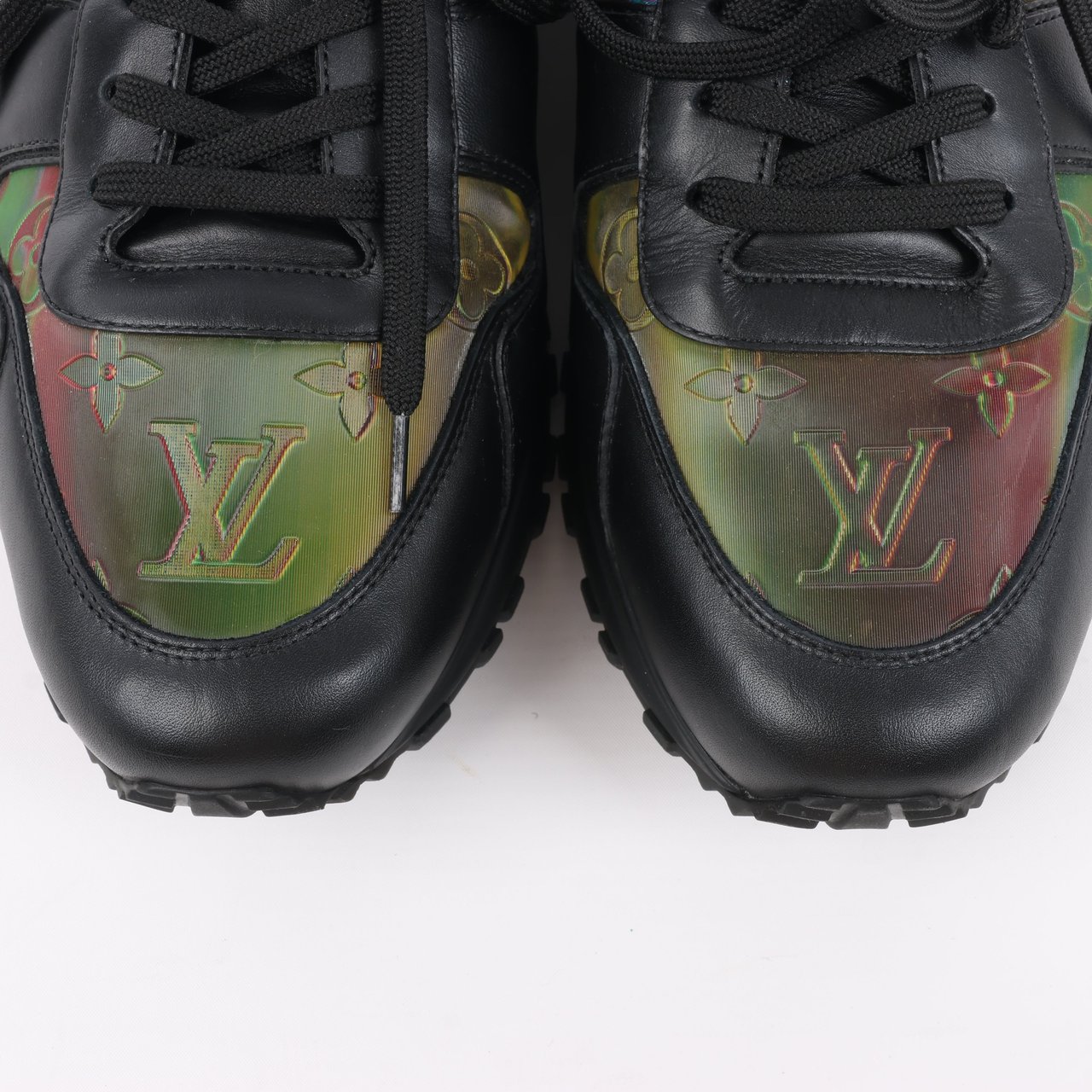Louis Vuitton Louis Vuitton Runaway Line 20 years Monogram Rainbow Leather x Fabric Sneakers in Black x Multicolor GO0230, Size 45 EU Divers