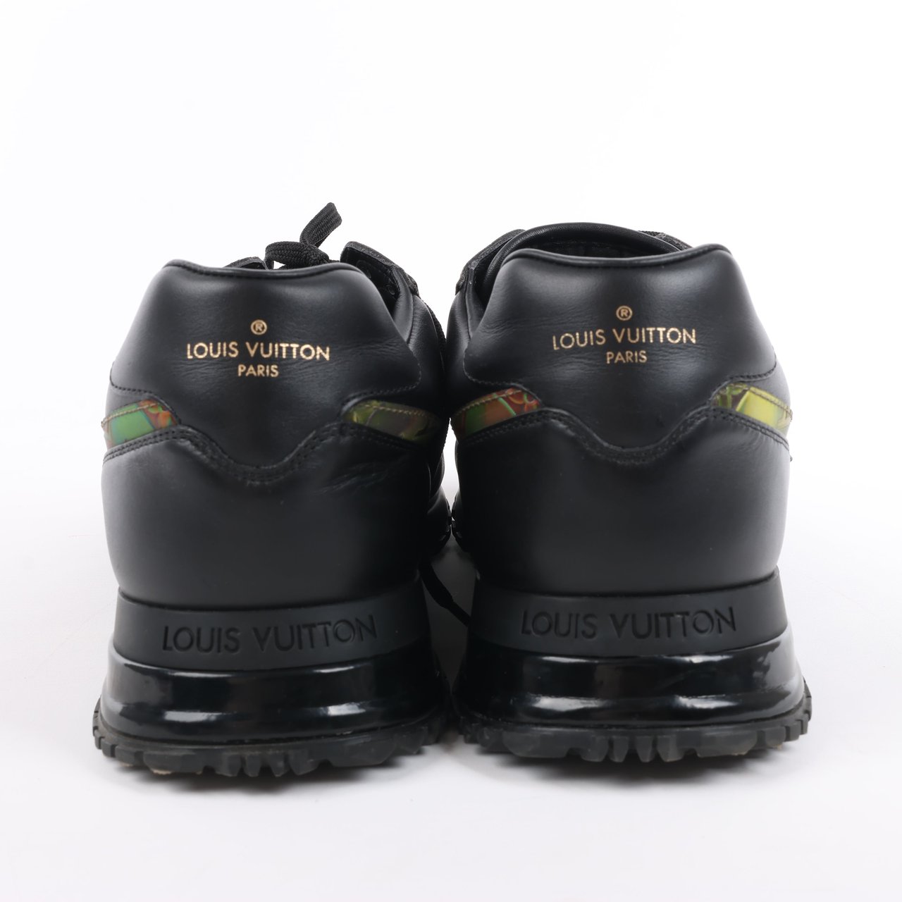 Louis Vuitton Louis Vuitton Runaway Line 20 years Monogram Rainbow Leather x Fabric Sneakers in Black x Multicolor GO0230, Size 45 EU Divers