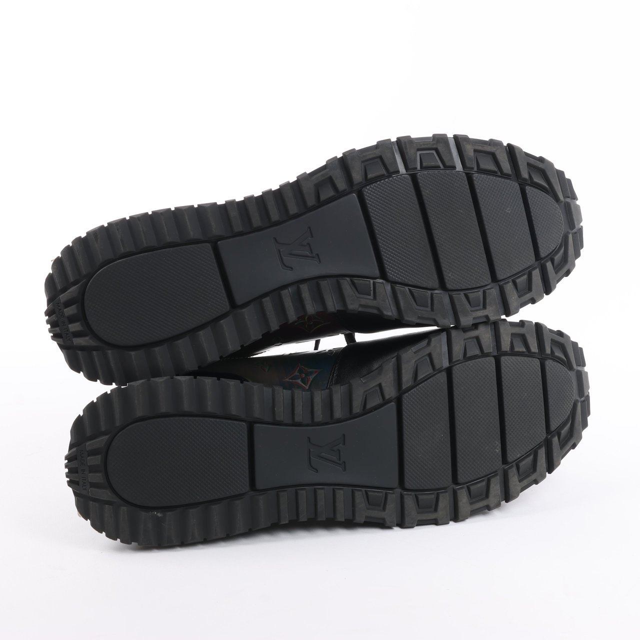 Louis Vuitton Louis Vuitton Runaway Line 20 years Monogram Rainbow Leather x Fabric Sneakers in Black x Multicolor GO0230, Size 45 EU Divers