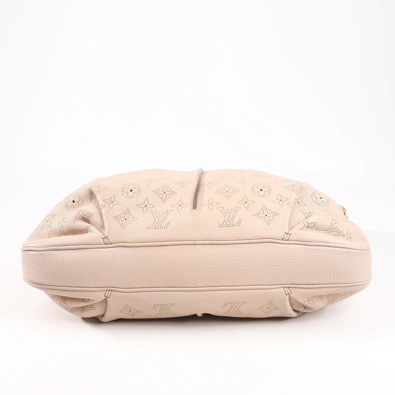 Louis Vuitton Louis Vuitton Selene MM Monogram Mahina Leather Shoulder Bag in Beige M97141 Beige