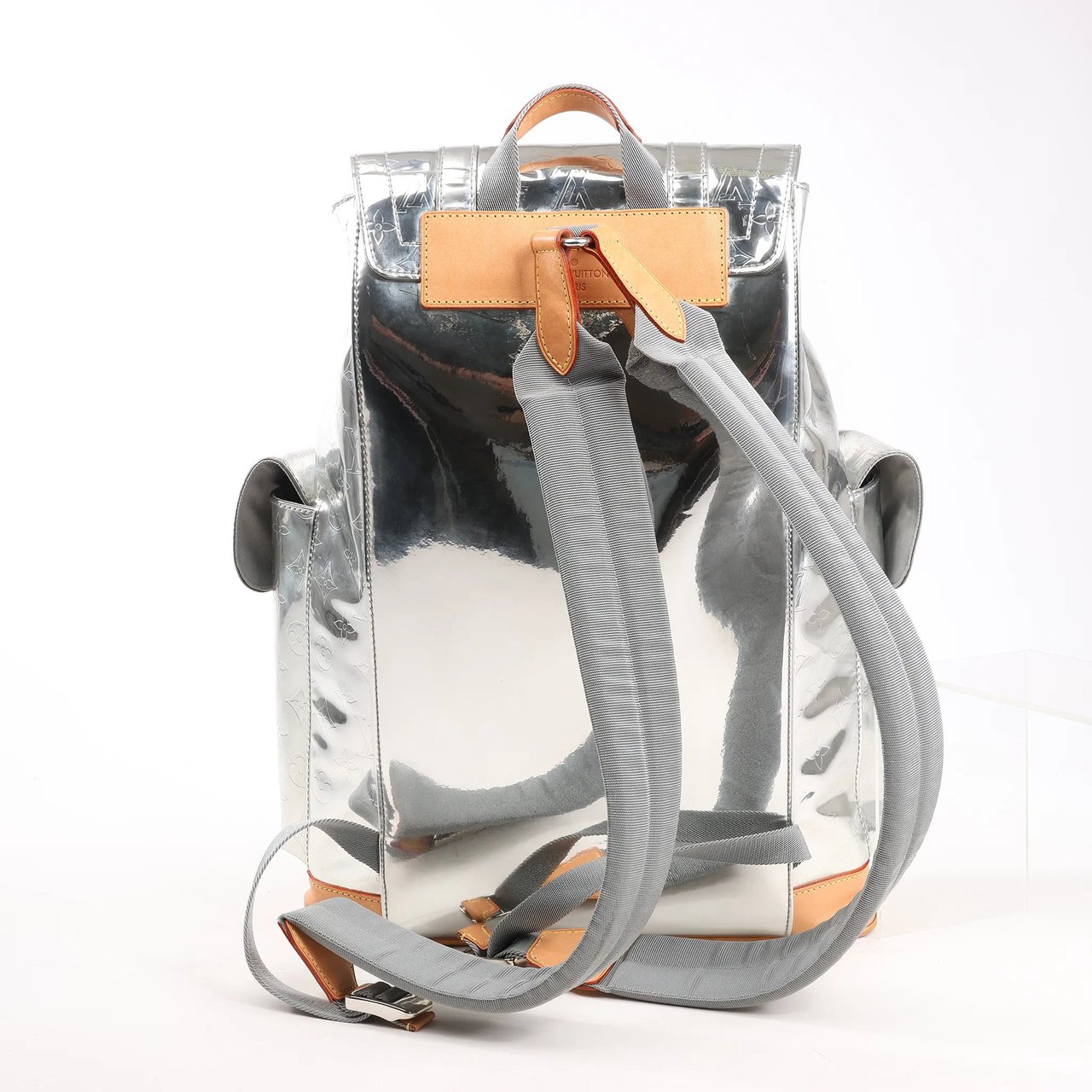 Louis Vuitton Louis Vuitton Monogram Mirror Christopher PM Backpack in Silver M58756 Zilver