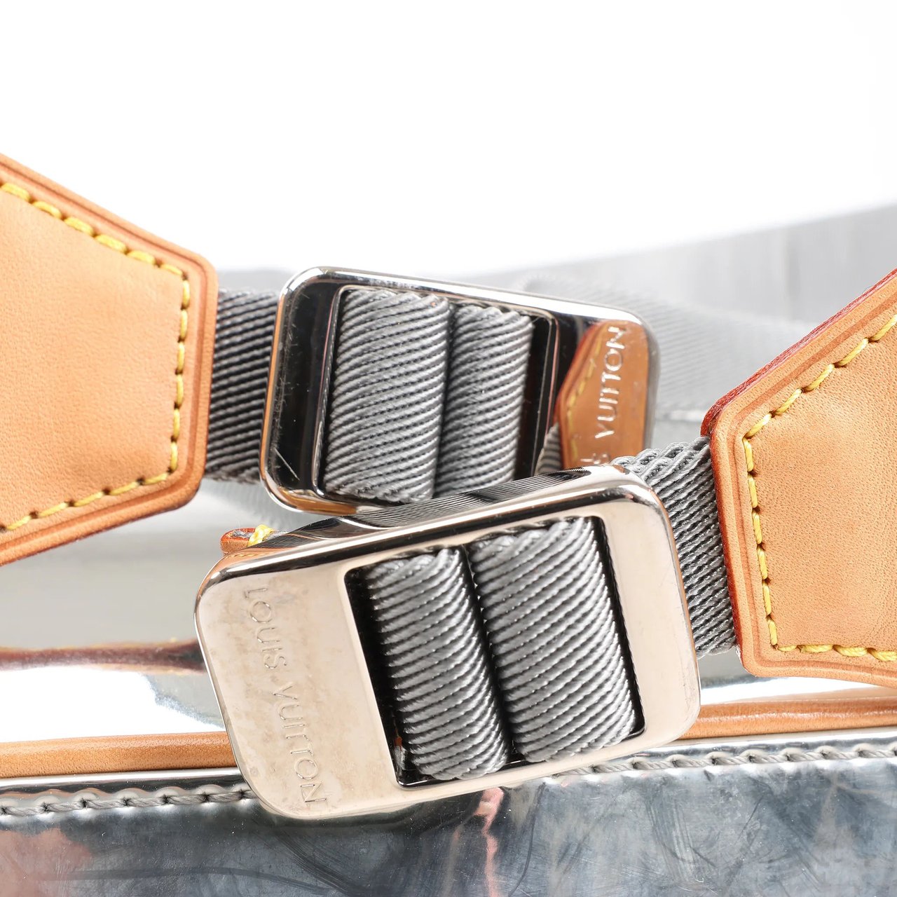 Louis Vuitton Louis Vuitton Monogram Mirror Christopher PM Backpack in Silver M58756 Zilver