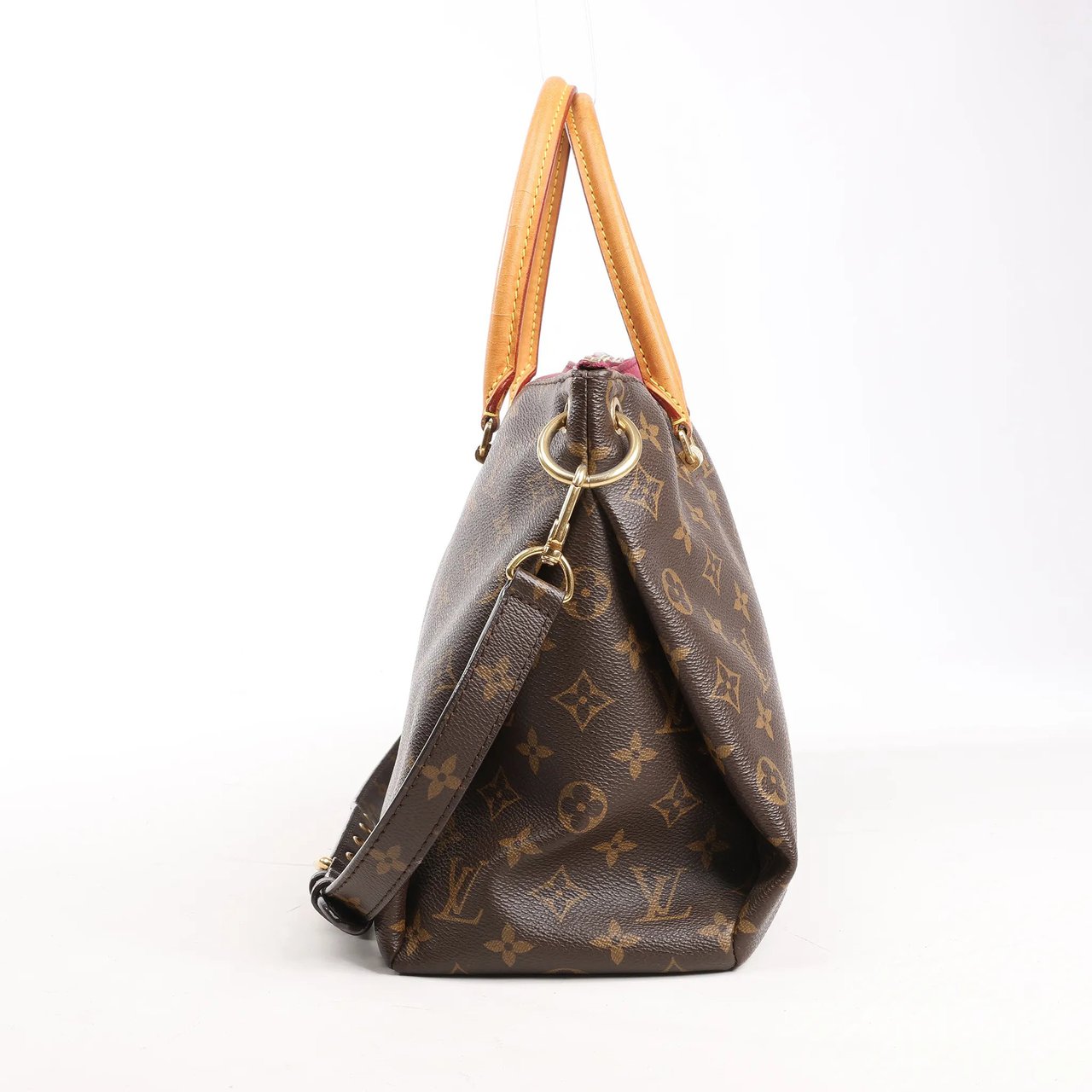 Louis Vuitton Louis Vuitton Monogram Pallas MM 2Way Handbag in Brown x Red M40906 Divers