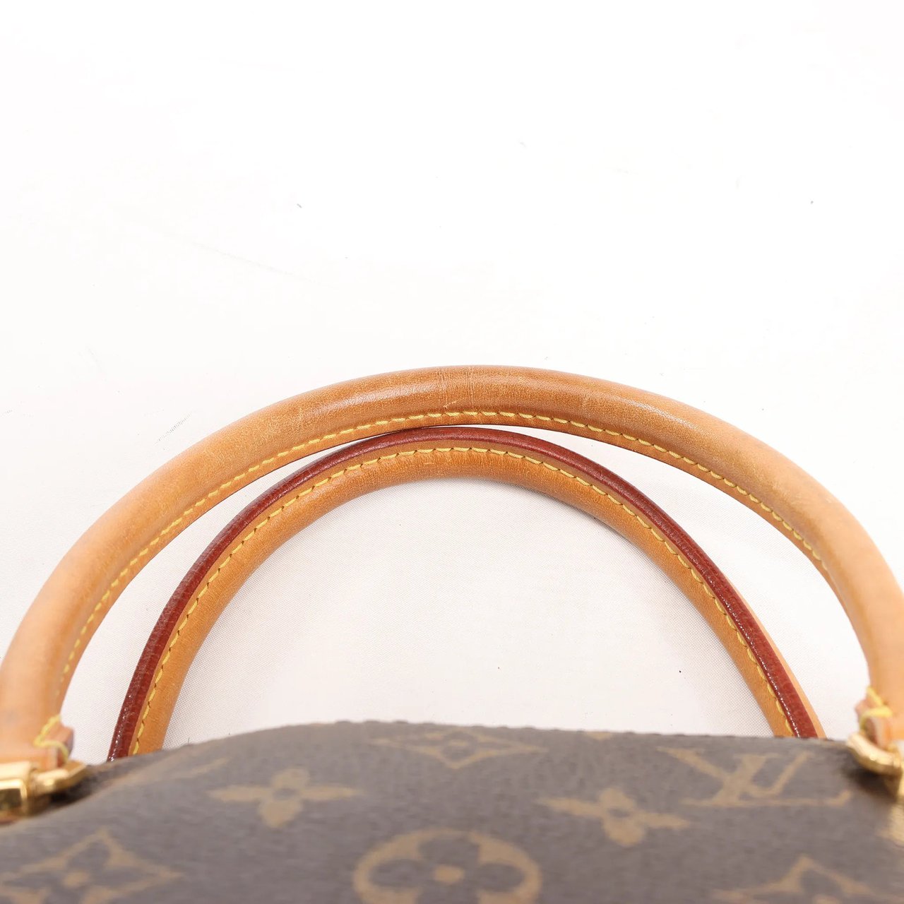 Louis Vuitton Louis Vuitton Monogram Pallas MM 2Way Handbag in Brown x Red M40906 Divers