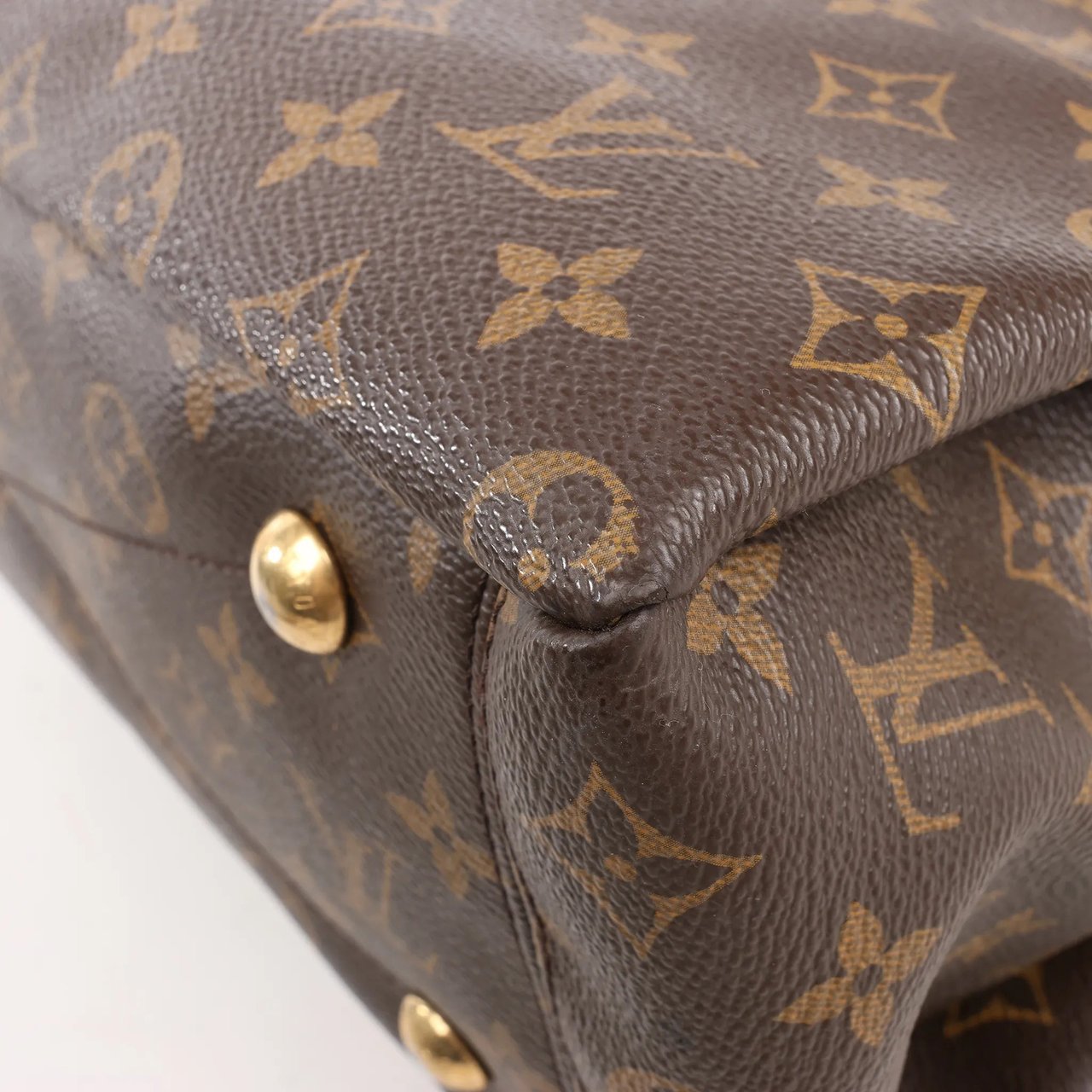 Louis Vuitton Louis Vuitton Monogram Pallas MM 2Way Handbag in Brown x Red M40906 Divers