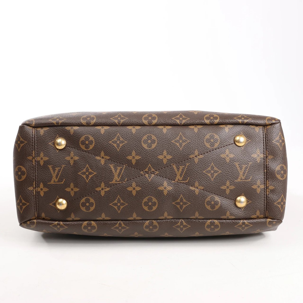 Louis Vuitton Louis Vuitton Monogram Pallas MM 2Way Handbag in Brown x Red M40906 Divers