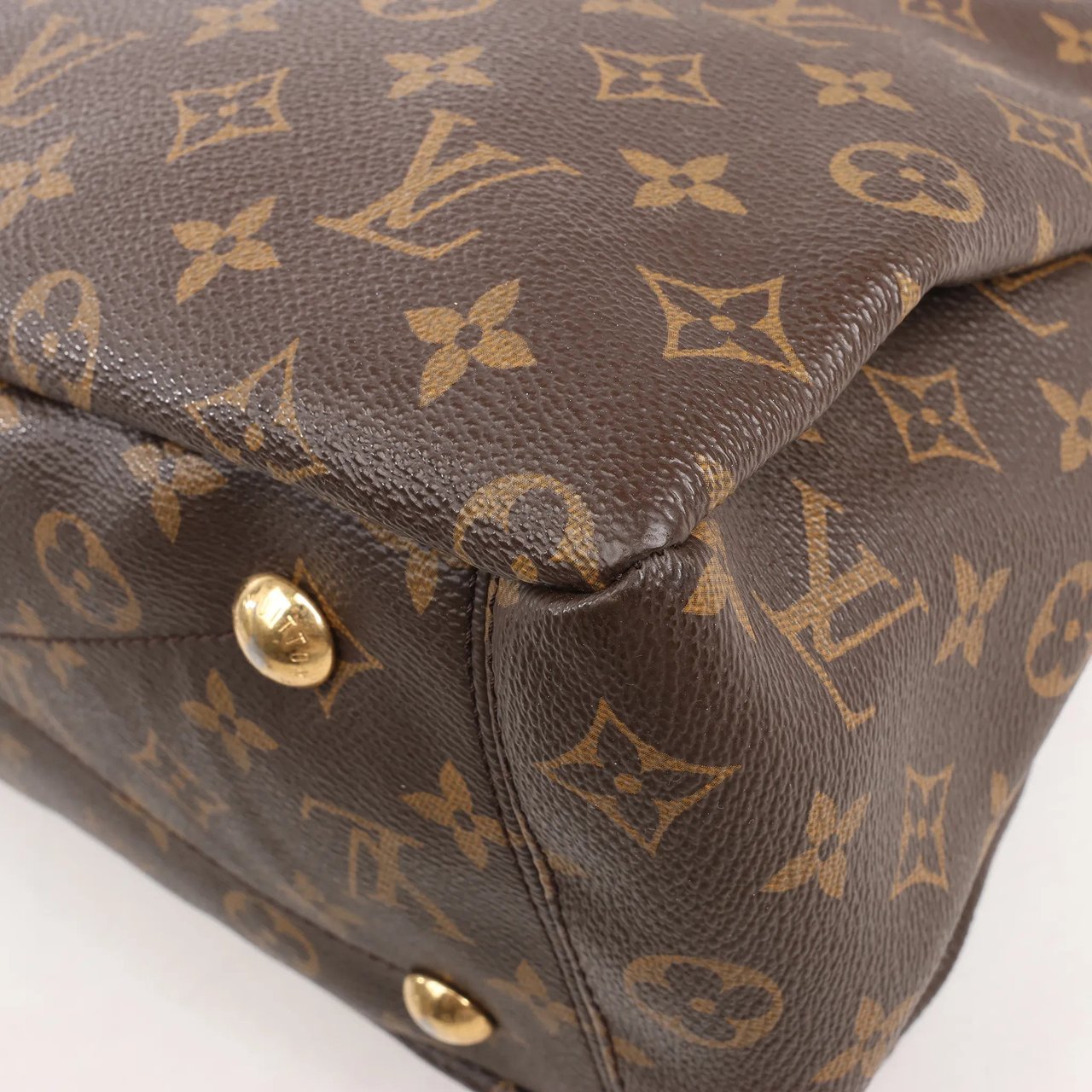 Louis Vuitton Louis Vuitton Monogram Pallas MM 2Way Handbag in Brown x Red M40906 Divers