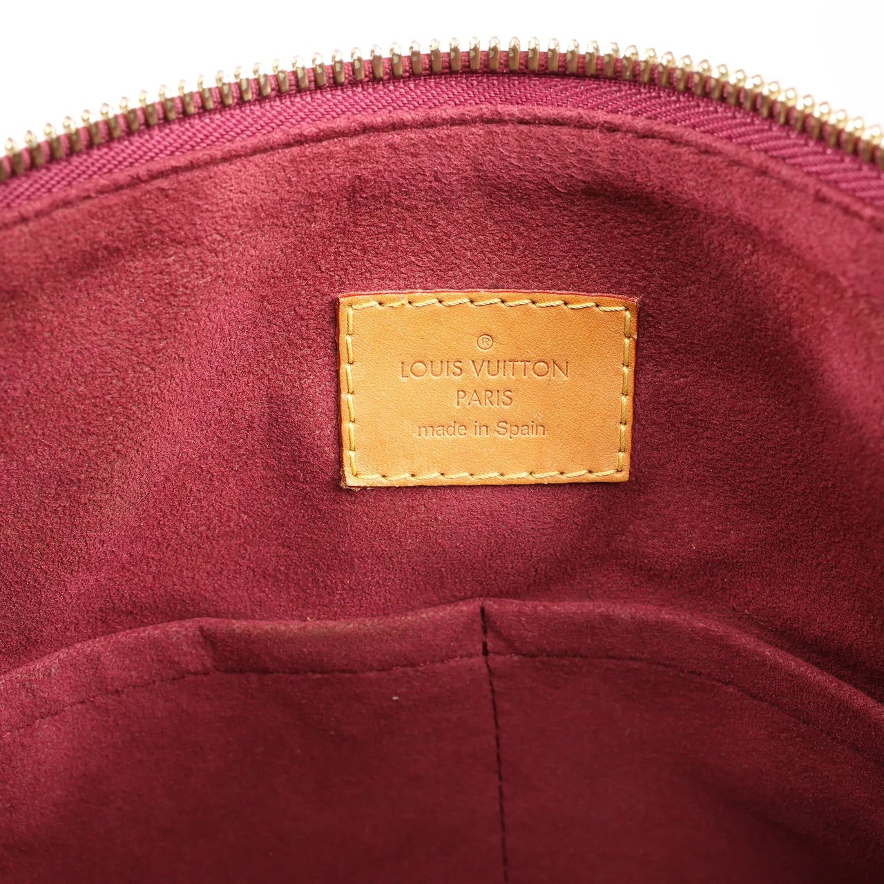 Louis Vuitton Louis Vuitton Monogram Pallas MM 2Way Handbag in Brown x Red M40906 Divers