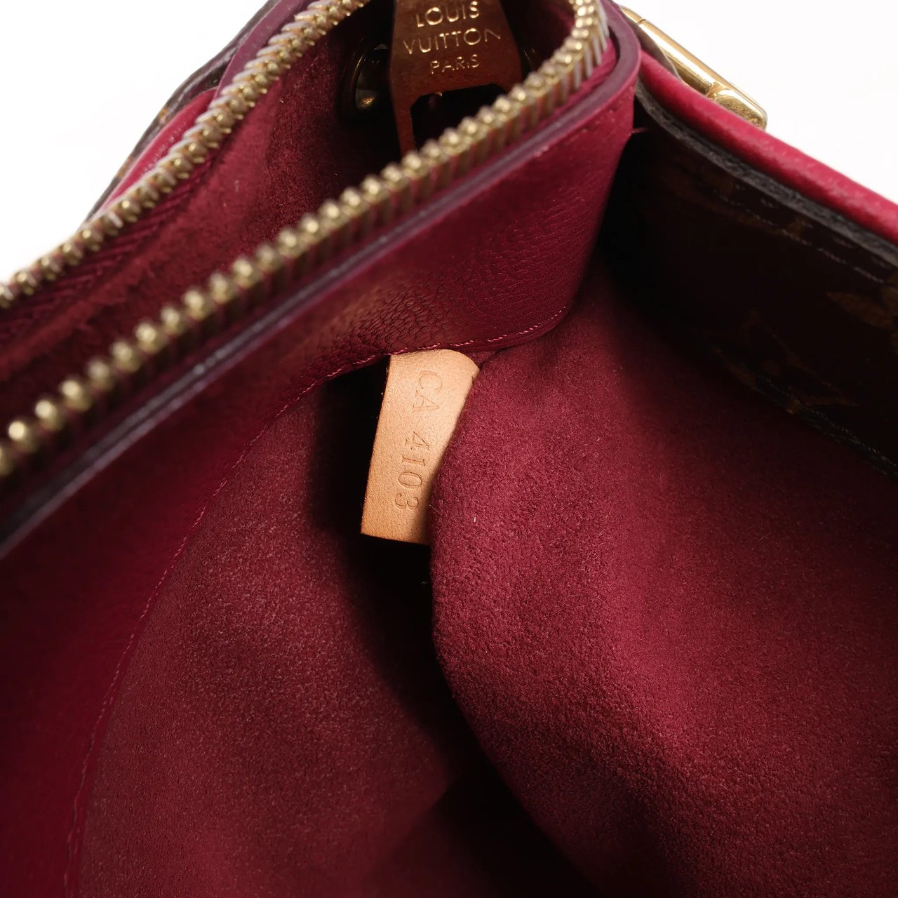 Louis Vuitton Louis Vuitton Monogram Pallas MM 2Way Handbag in Brown x Red M40906 Divers