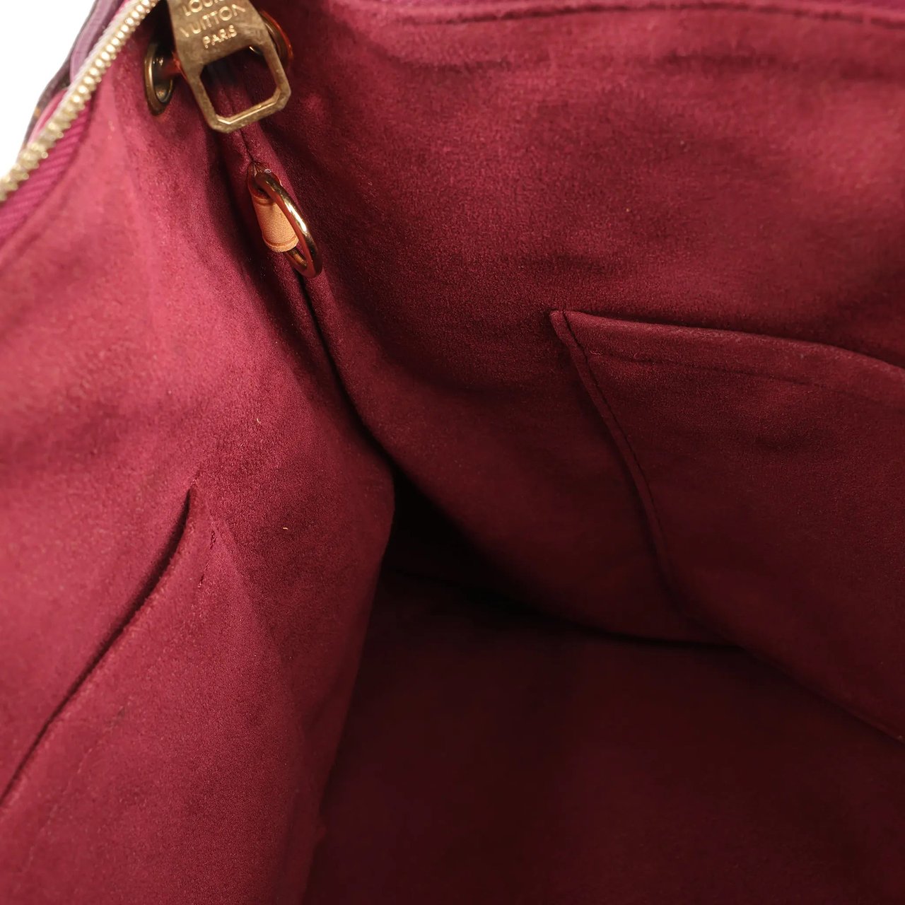 Louis Vuitton Louis Vuitton Monogram Pallas MM 2Way Handbag in Brown x Red M40906 Divers