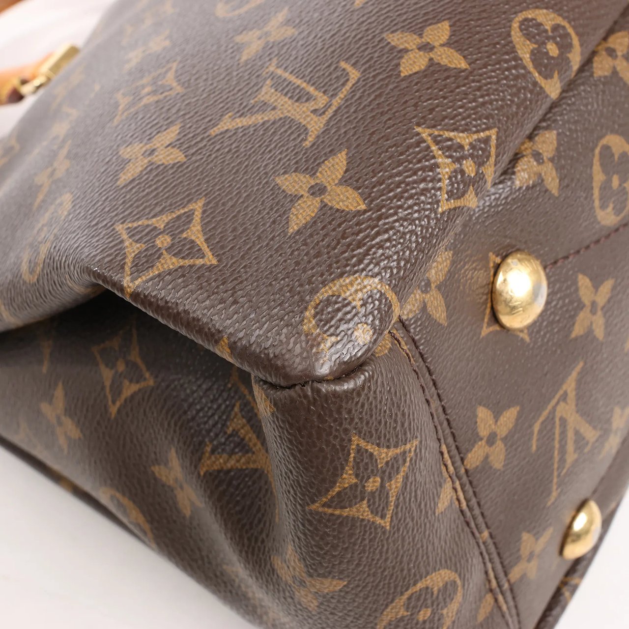 Louis Vuitton Louis Vuitton Monogram Pallas MM 2Way Handbag in Brown x Red M40906 Divers