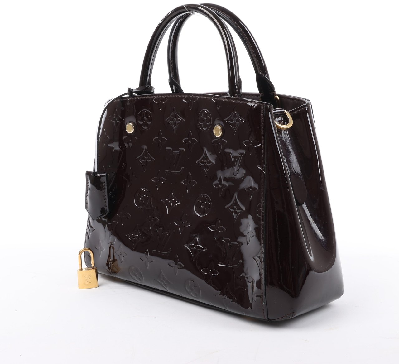 Louis Vuitton Louis Vuitton Vernis Montaigne BB 2Way Handbag in Amarante M50403 Maroon