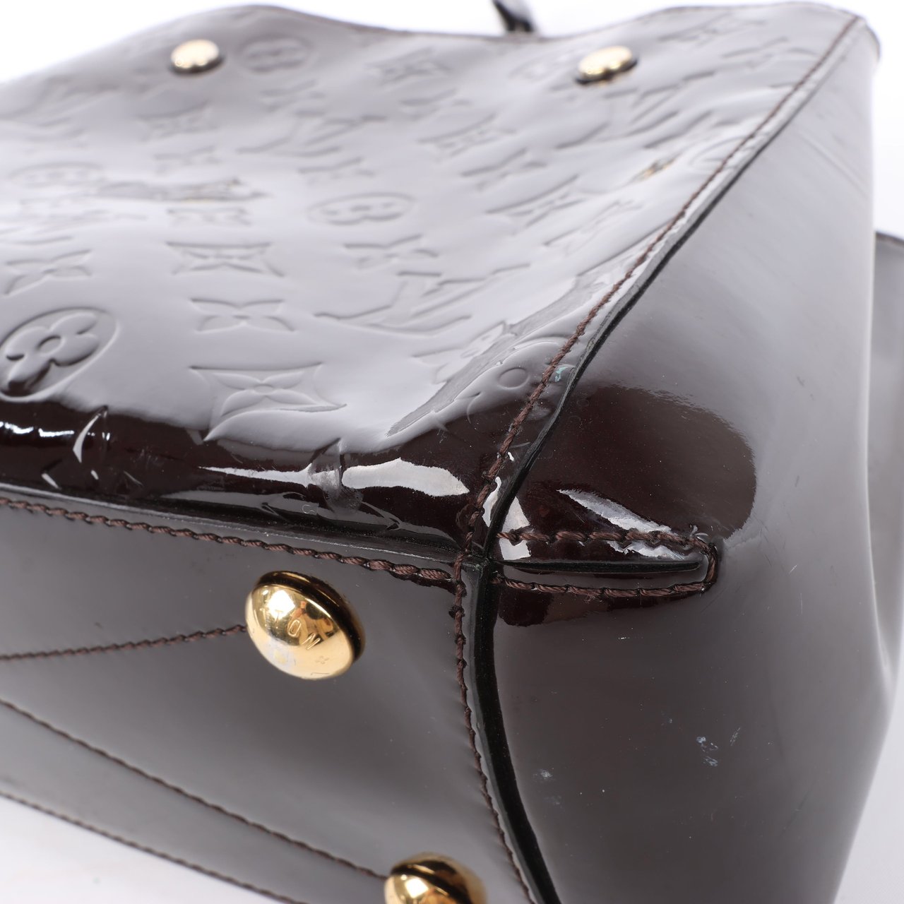 Louis Vuitton Louis Vuitton Vernis Montaigne BB 2Way Handbag in Amarante M50403 Maroon