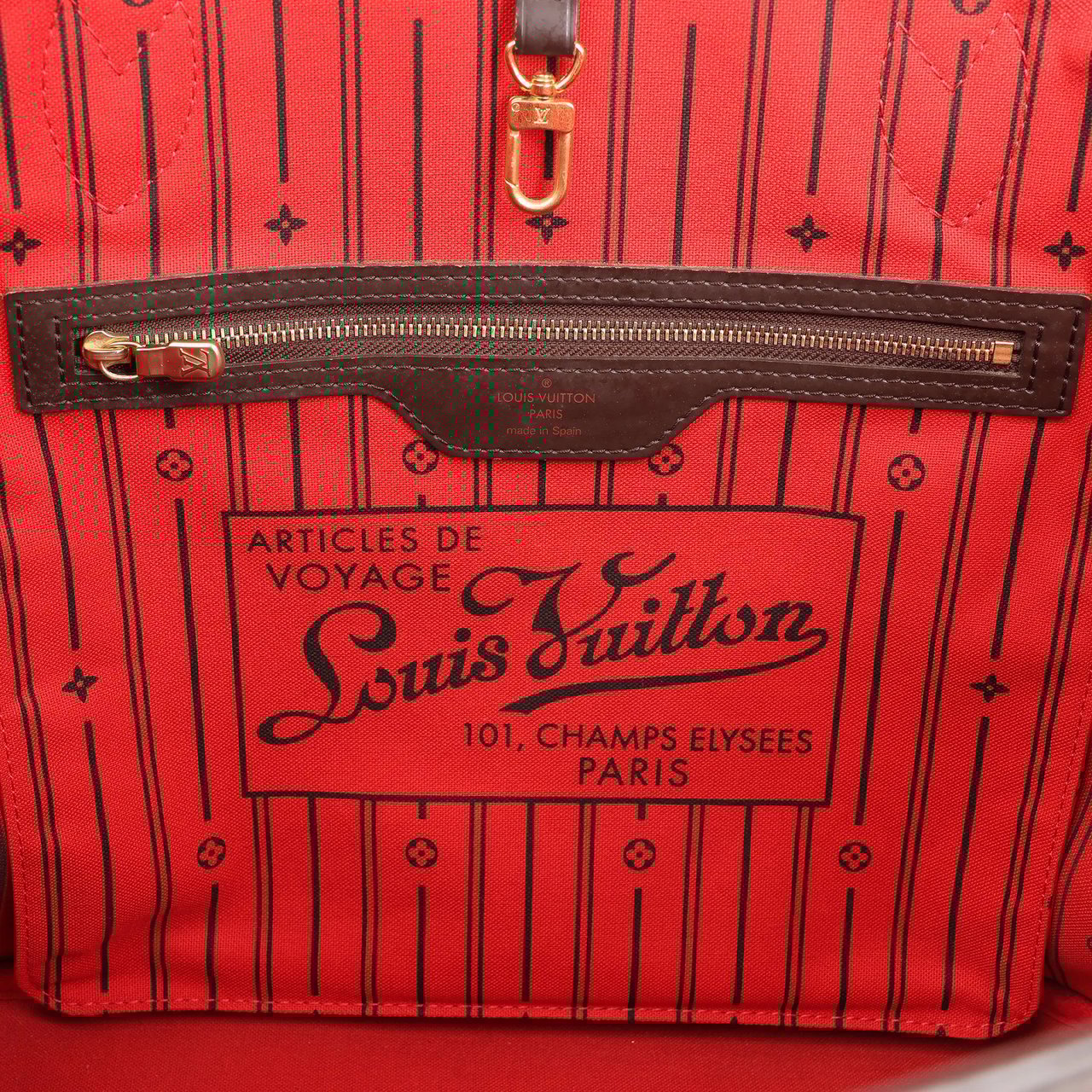 Louis Vuitton Louis Vuitton Damier Ebene Neverfull MM Shoulder Bag in Brown N51105 Bruin