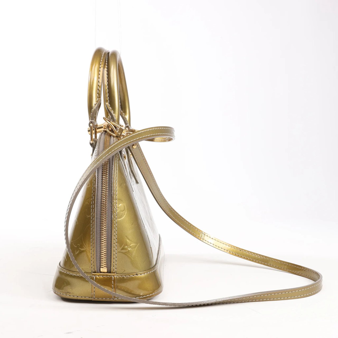 Louis Vuitton Louis Vuitton Alma BB Monogram Vernis 2Way Handbag in Gold M91677 Goud