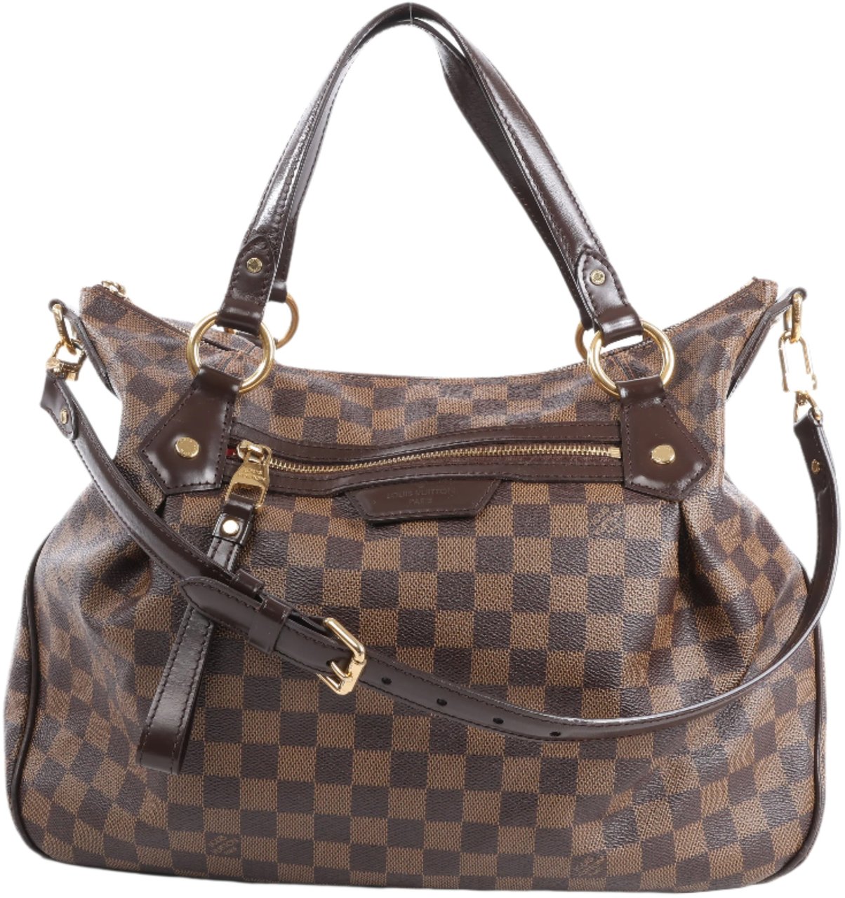 Louis Vuitton Louis Vuitton Damier Ebene Ivorie MM Shoulder Bag N41131 Bruin