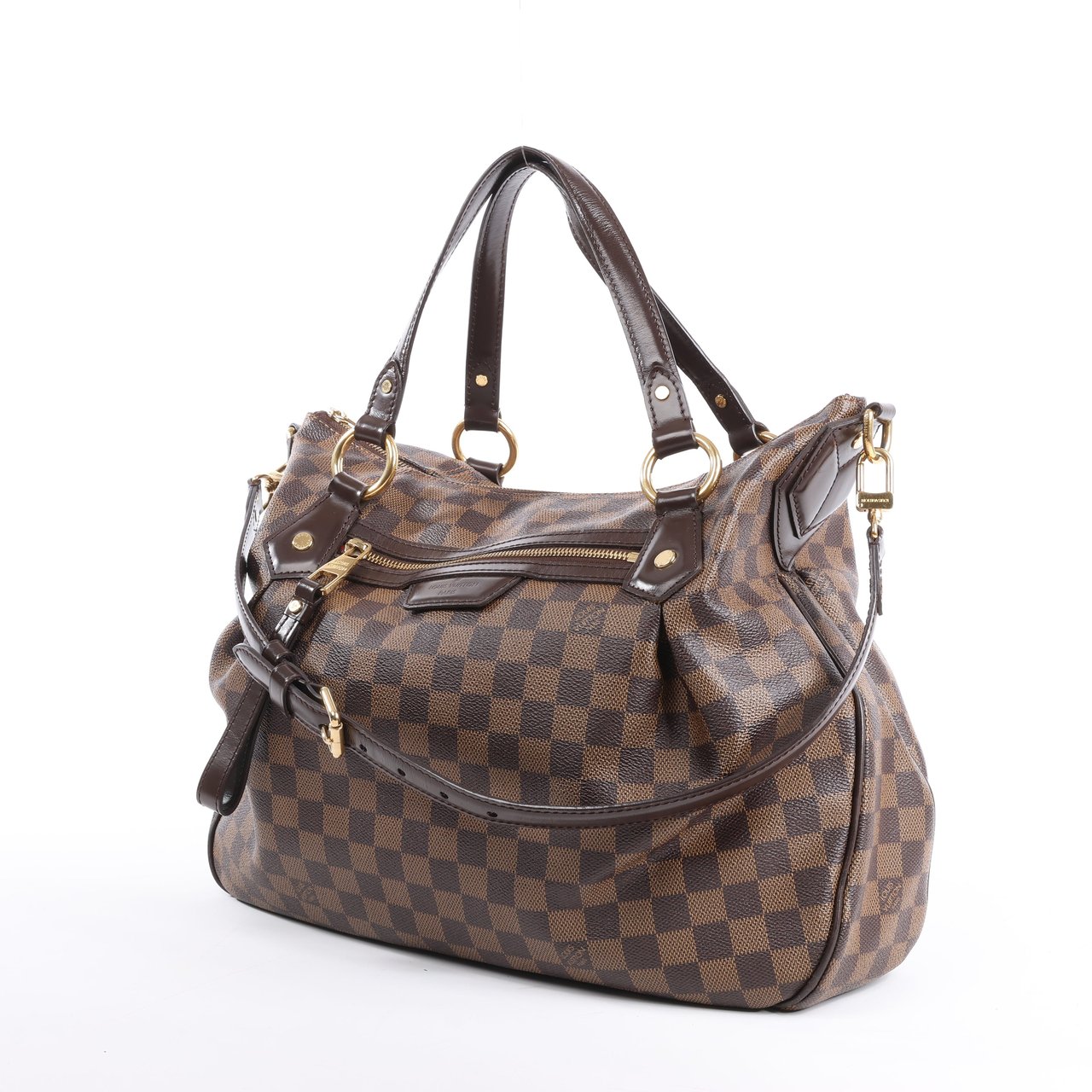 Louis Vuitton Louis Vuitton Damier Ebene Ivorie MM Shoulder Bag N41131 Bruin