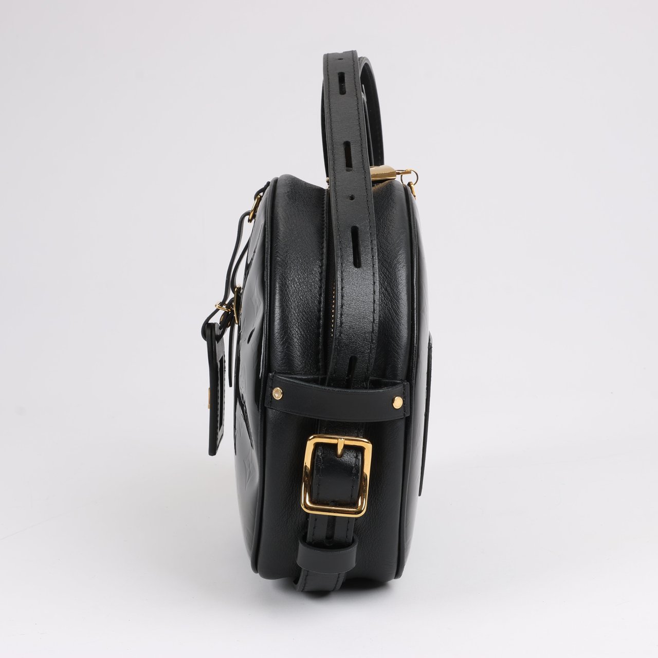 Louis Vuitton Louis Vuitton Boite Chapeau Souple Vernis Leather Crossbody Bag in Black M53999 Zwart