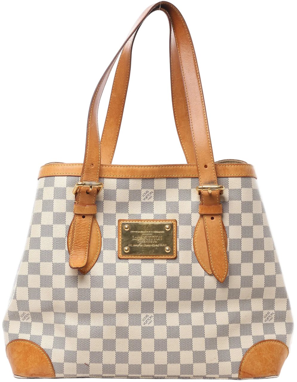 Louis Vuitton Louis Vuitton Damier Azur Hampstead MM Handbag N51206 Divers
