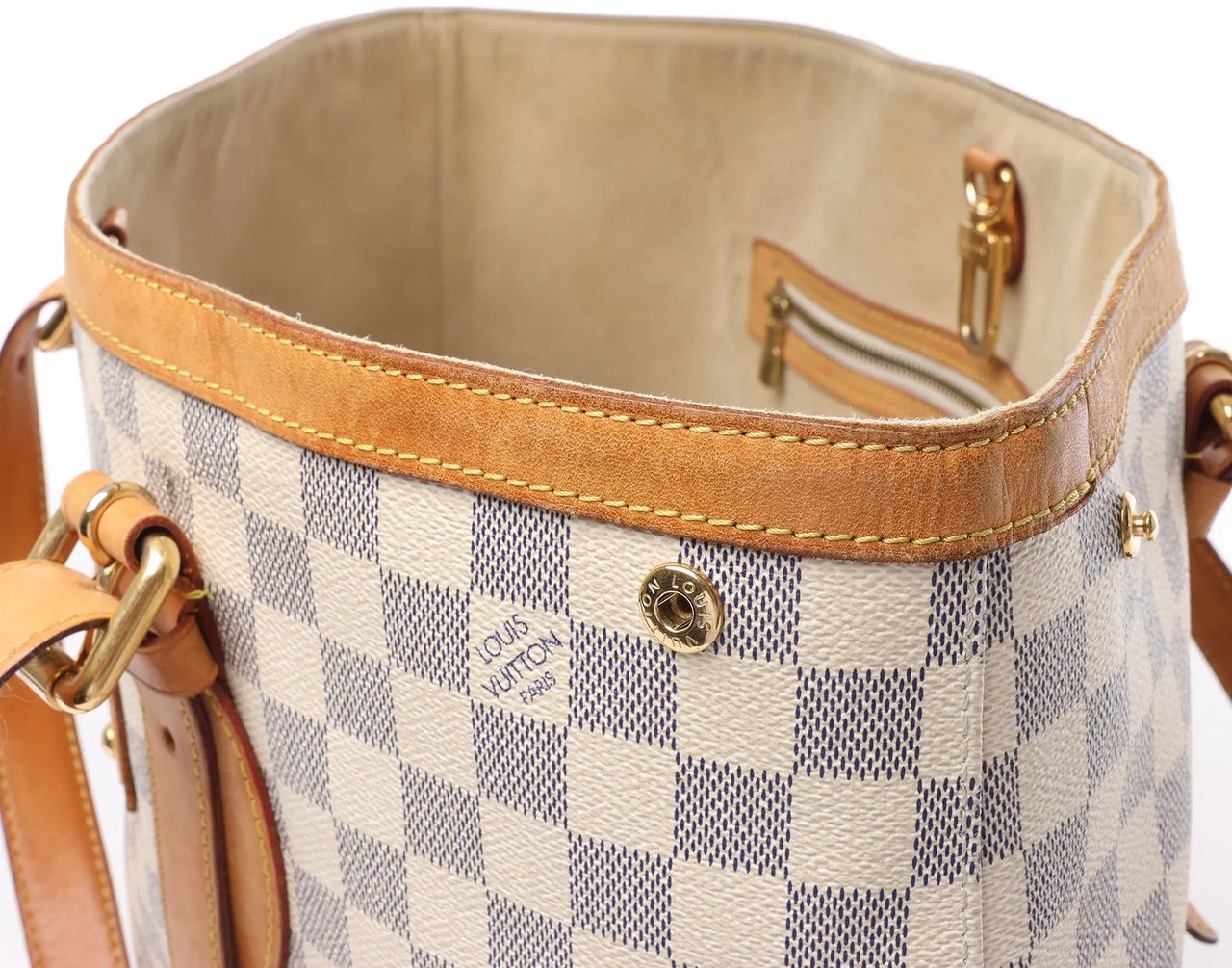 Louis Vuitton Louis Vuitton Damier Azur Hampstead MM Handbag N51206 Divers