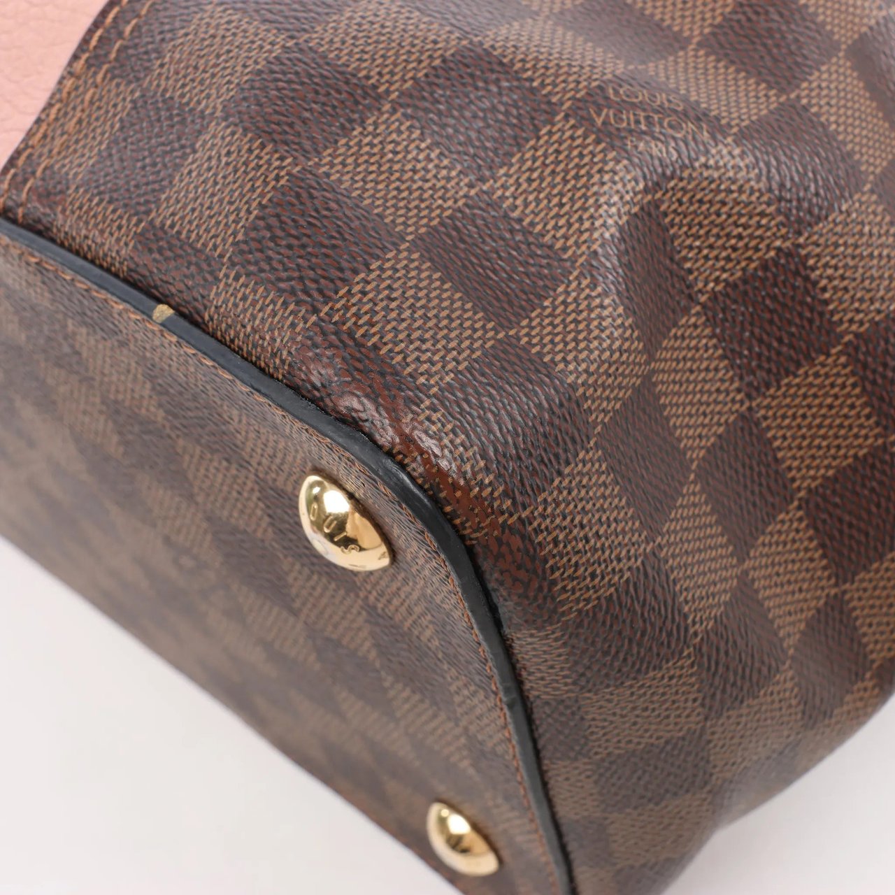 Louis Vuitton Louis Vuitton Jersey Damier x Leather 2Way Shoulder Bag in Brown x Pink N44041 Divers