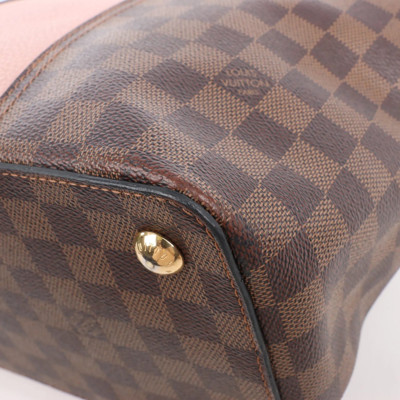Louis Vuitton Louis Vuitton Jersey Damier x Leather 2Way Shoulder Bag in Brown x Pink N44041 Divers