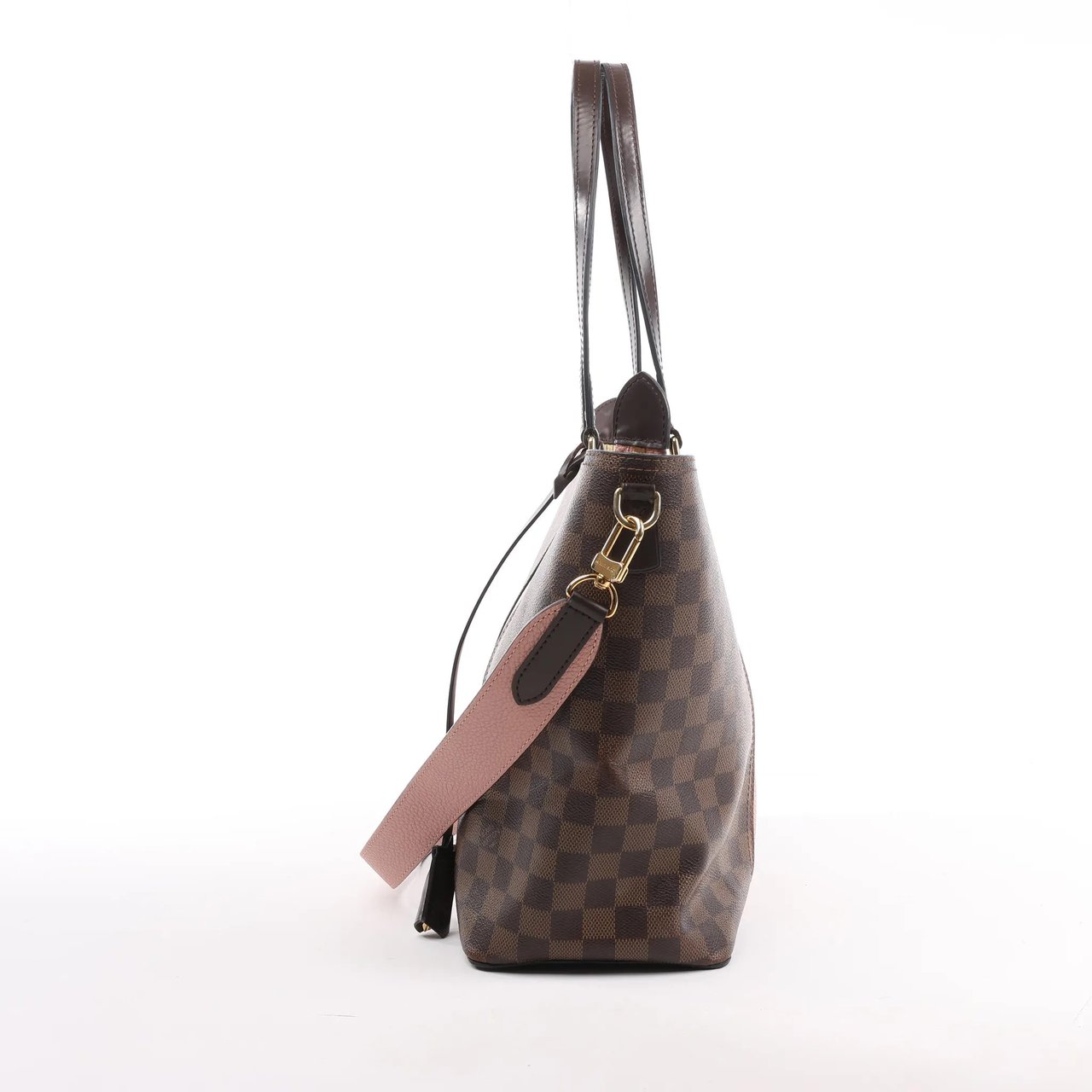 Louis Vuitton Louis Vuitton Jersey Damier x Leather 2Way Shoulder Bag in Brown x Pink N44041 Divers
