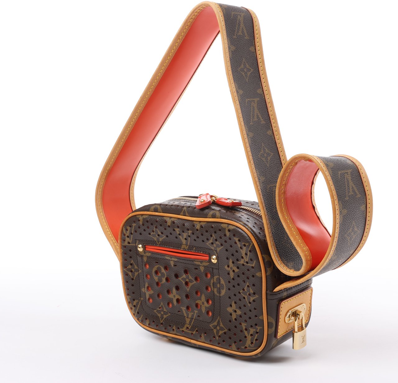 Louis Vuitton Louis Vuitton Limited Edition Monogram Perforated Mini Trocadero Shoulder Bag M95177 Bruin