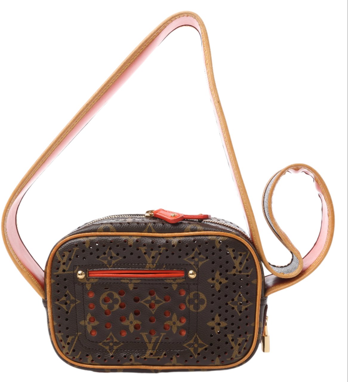Louis Vuitton Louis Vuitton Limited Edition Monogram Perforated Mini Trocadero Shoulder Bag M95177 Bruin