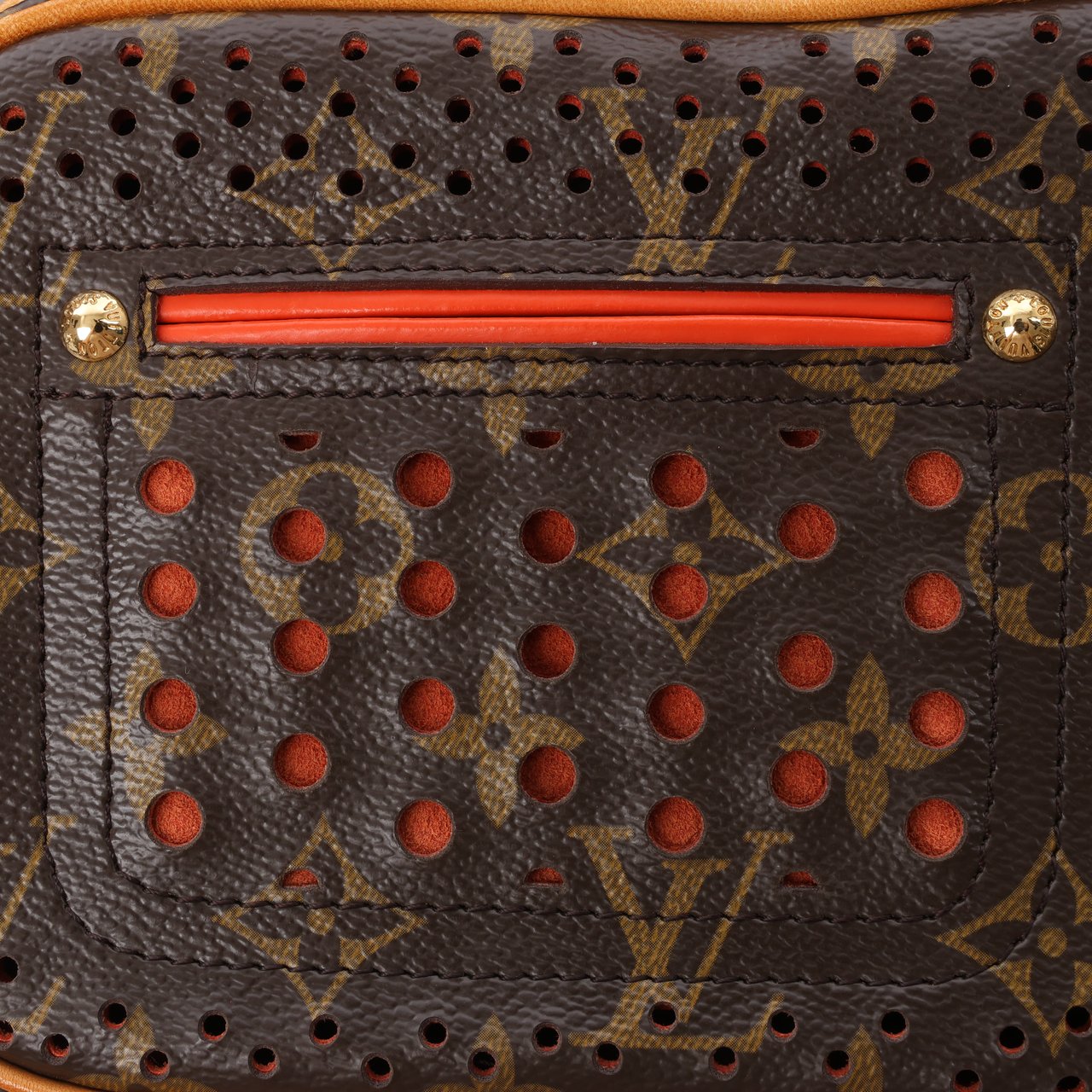 Louis Vuitton Louis Vuitton Limited Edition Monogram Perforated Mini Trocadero Shoulder Bag M95177 Bruin