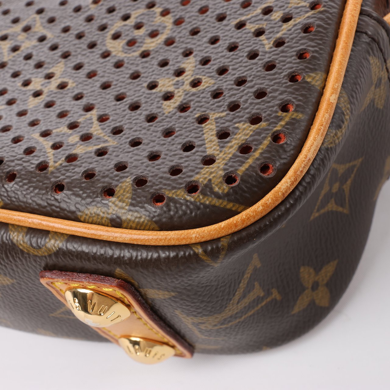Louis Vuitton Louis Vuitton Limited Edition Monogram Perforated Mini Trocadero Shoulder Bag M95177 Bruin