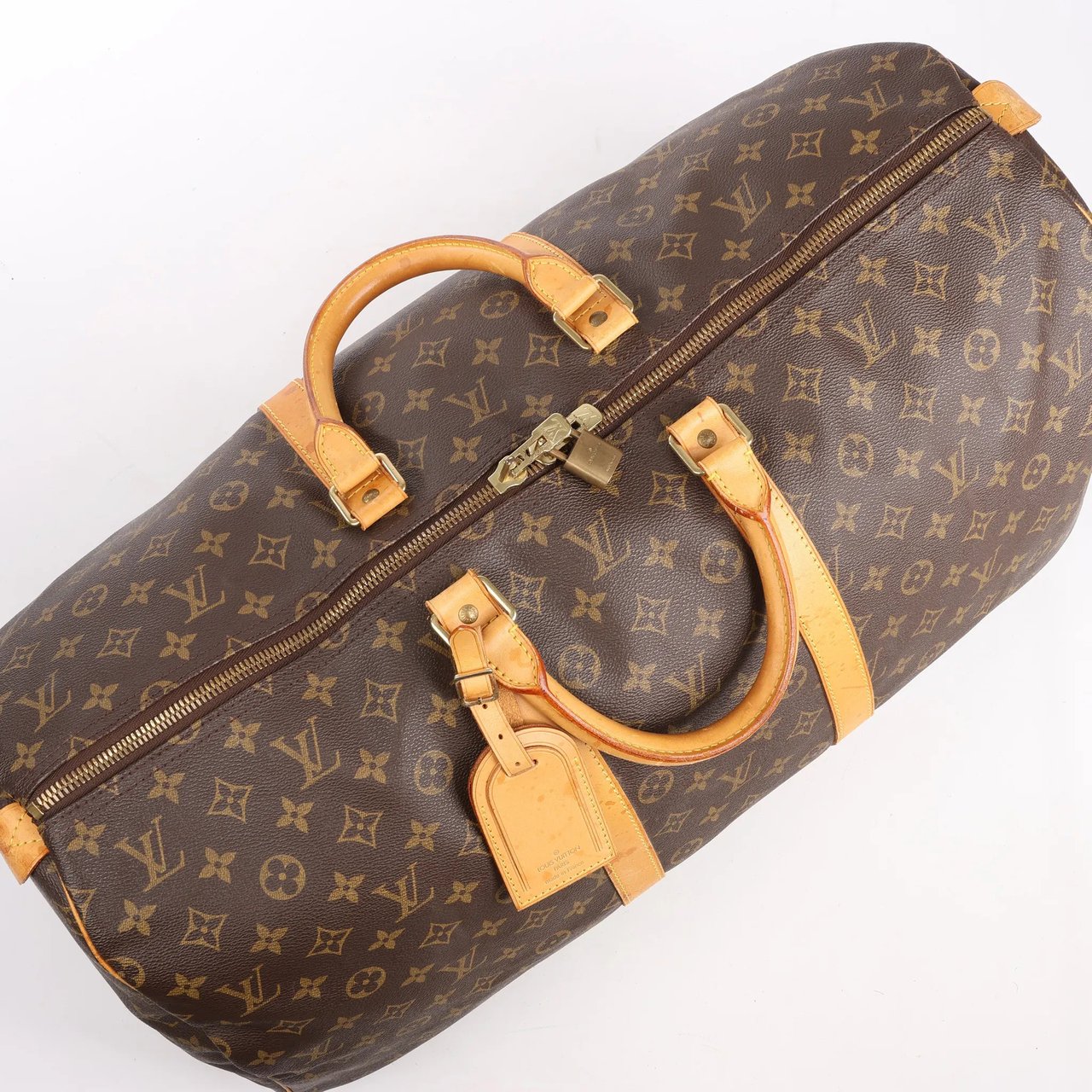 Louis Vuitton Louis Vuitton Monogram Canvas Keepall 55 Travel Bag M41424 Bruin