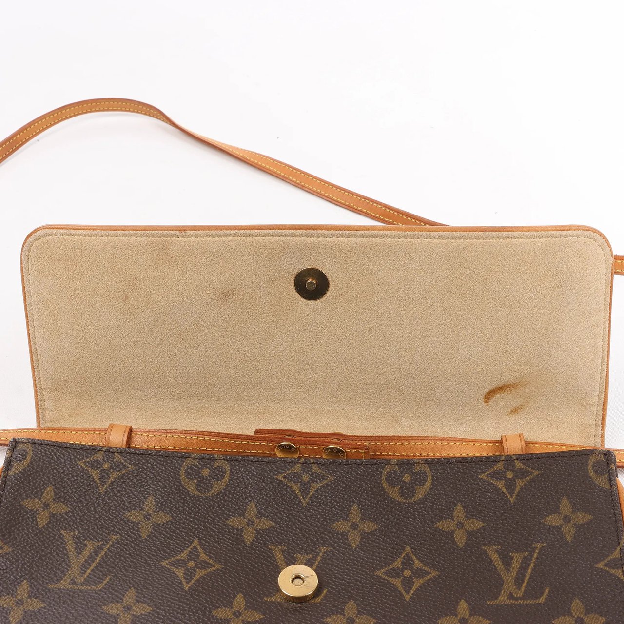 Louis Vuitton Louis Vuitton Monogram Canvas Pochette Twin GM Shoulder Bag M51852 Bruin