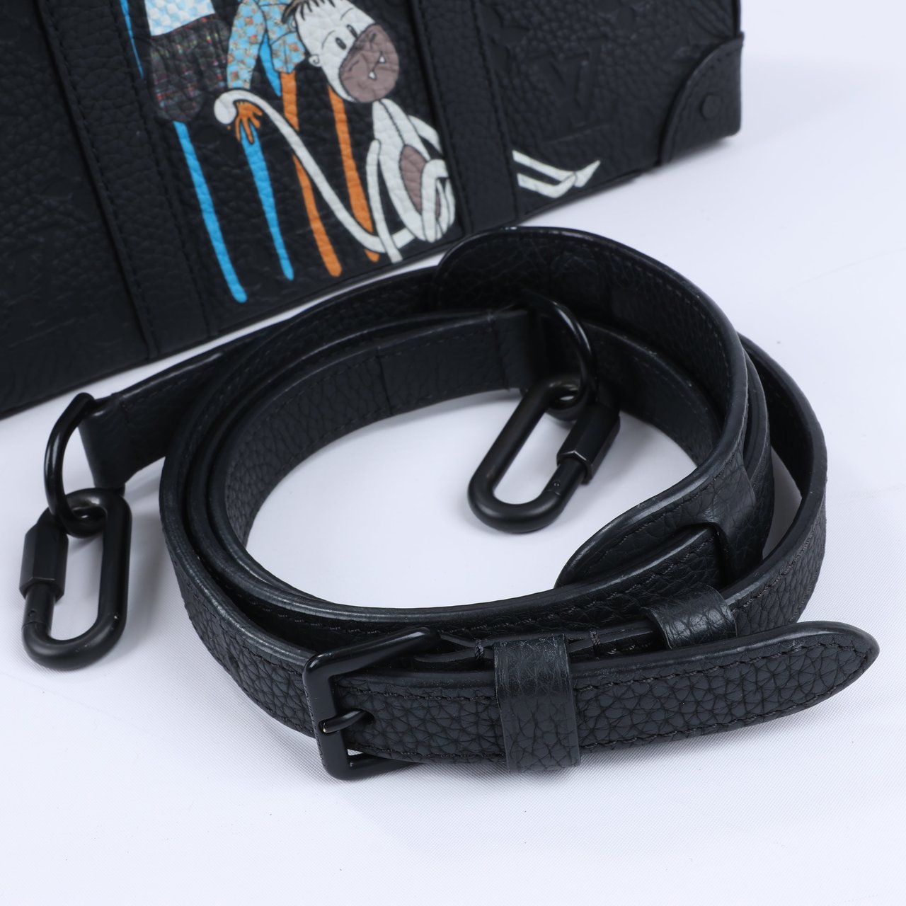 Louis Vuitton Louis Vuitton Monogram Emboss Soft Trunk 2Way Handbag in Black M57410 Zwart