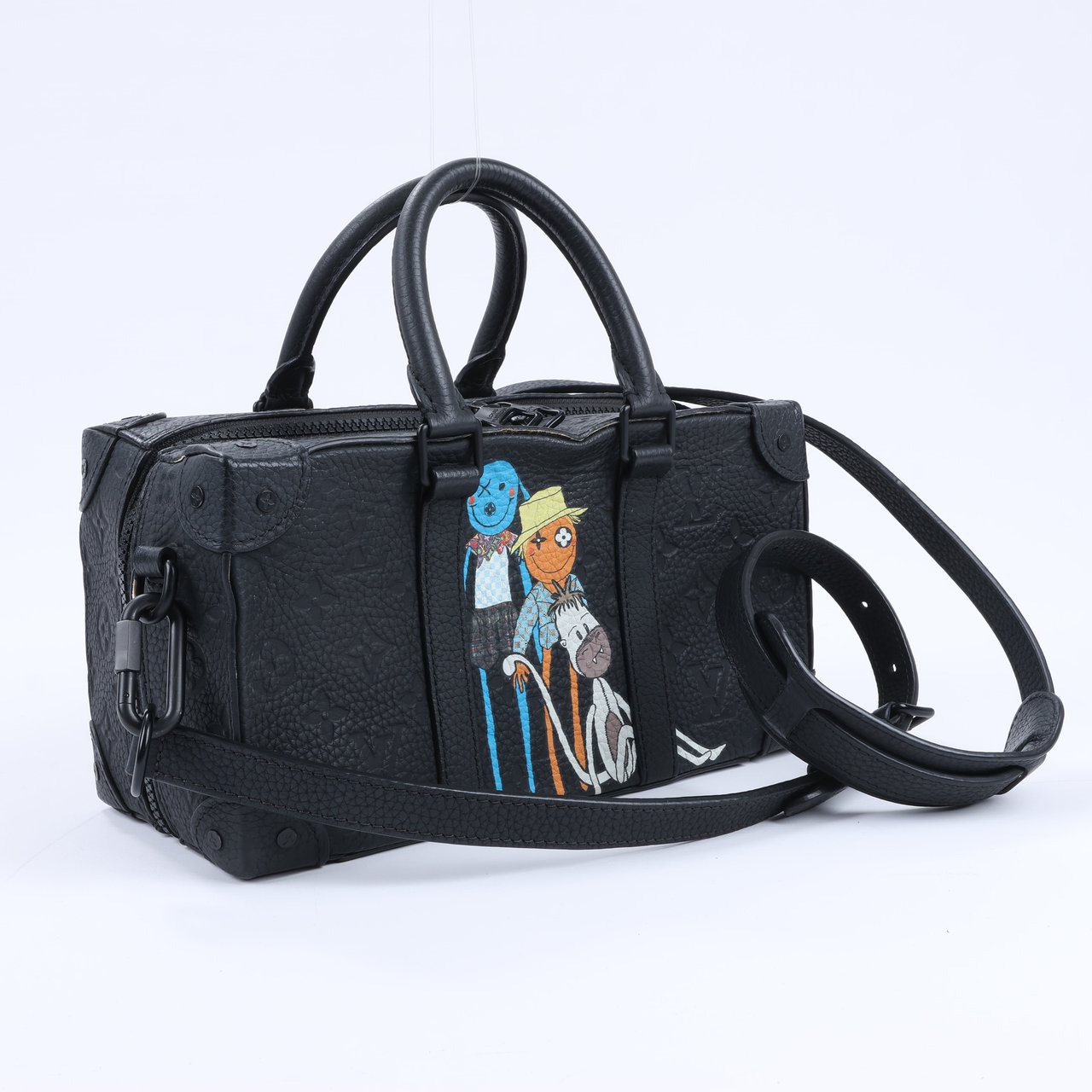 Louis Vuitton Louis Vuitton Monogram Emboss Soft Trunk 2Way Handbag in Black M57410 Zwart