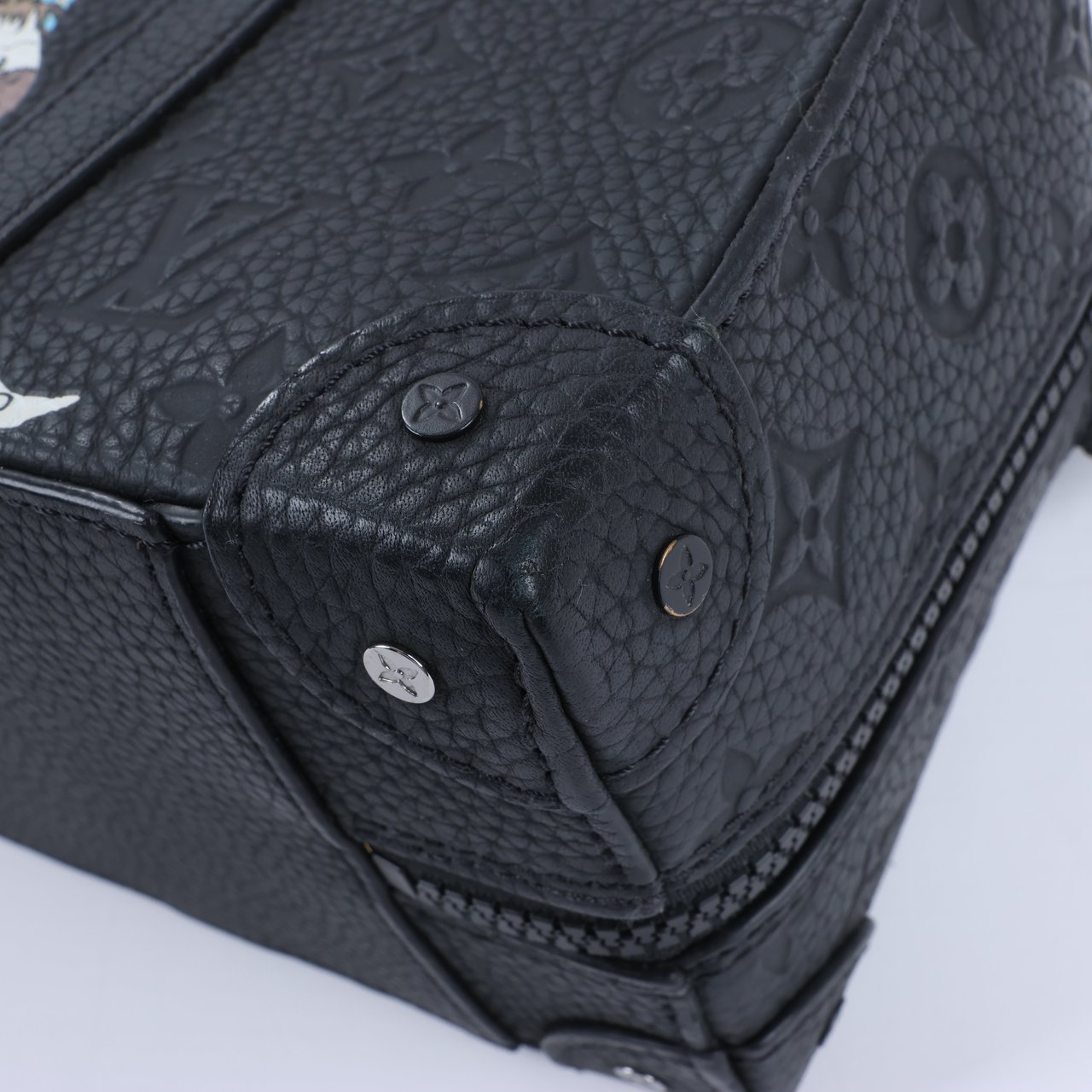 Louis Vuitton Louis Vuitton Monogram Emboss Soft Trunk 2Way Handbag in Black M57410 Zwart