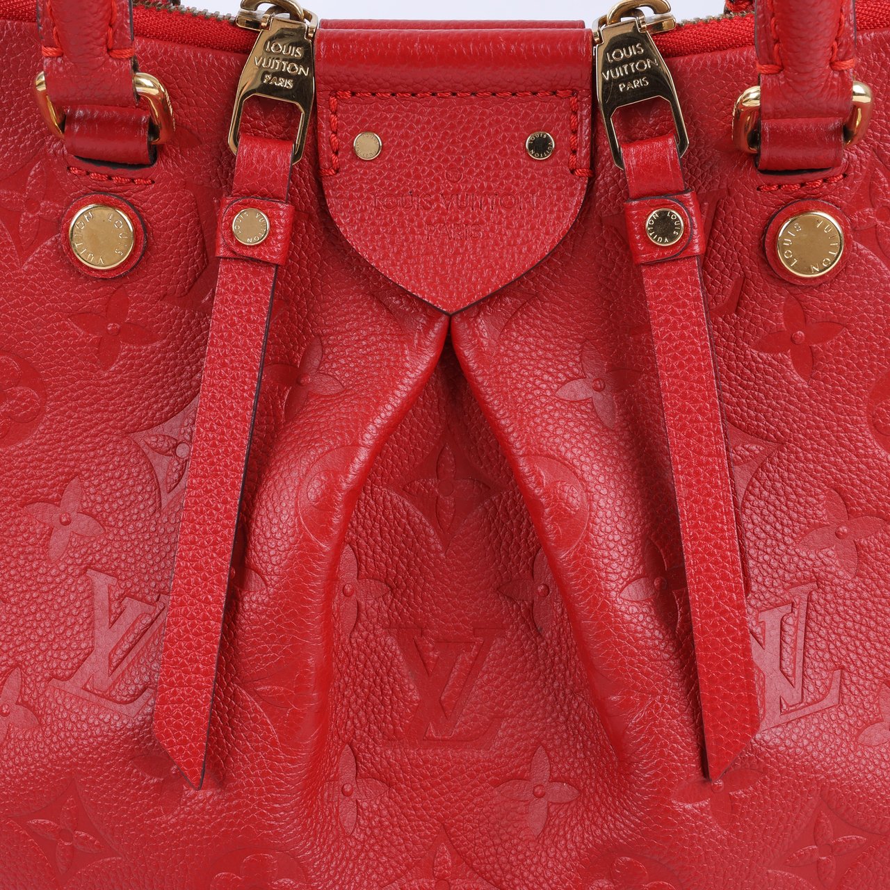 Louis Vuitton Louis Vuitton Monogram Empreinte Mazarine PM Handbag in Cherry M50638 Rood