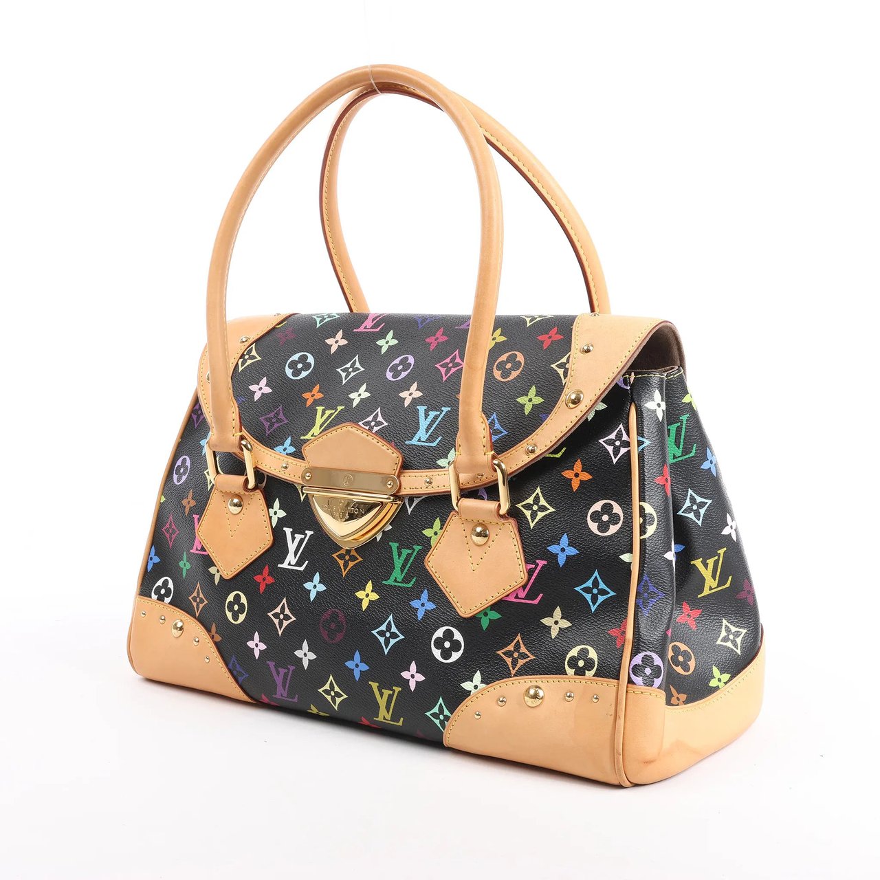 Louis Vuitton Louis Vuitton Monogram Multicolor Beverly MM Handbag in Black Divers