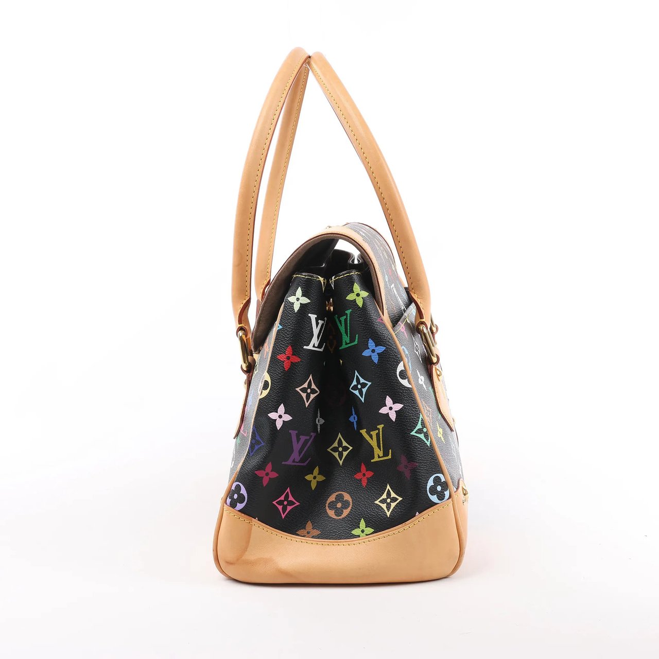Louis Vuitton Louis Vuitton Monogram Multicolor Beverly MM Handbag in Black Divers