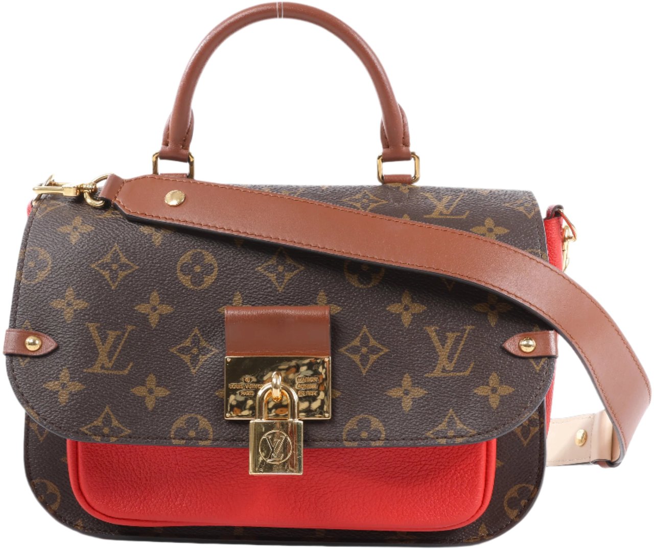 Louis Vuitton Louis Vuitton Monogram Vaugirard PM in Brown x Red M44548 Divers