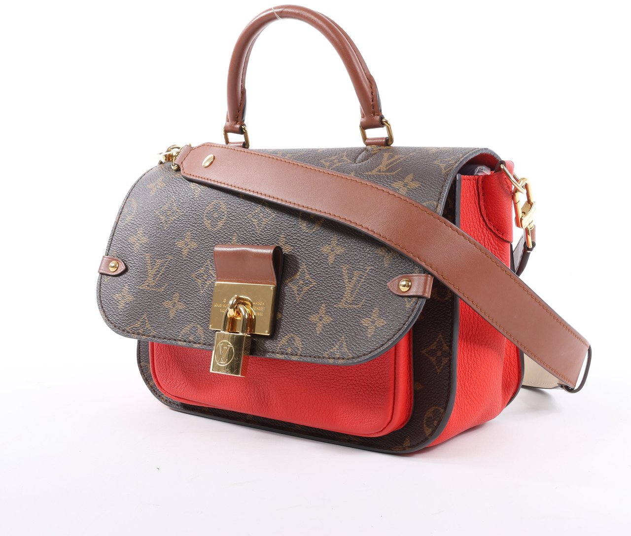 Louis Vuitton Louis Vuitton Monogram Vaugirard PM in Brown x Red M44548 Divers