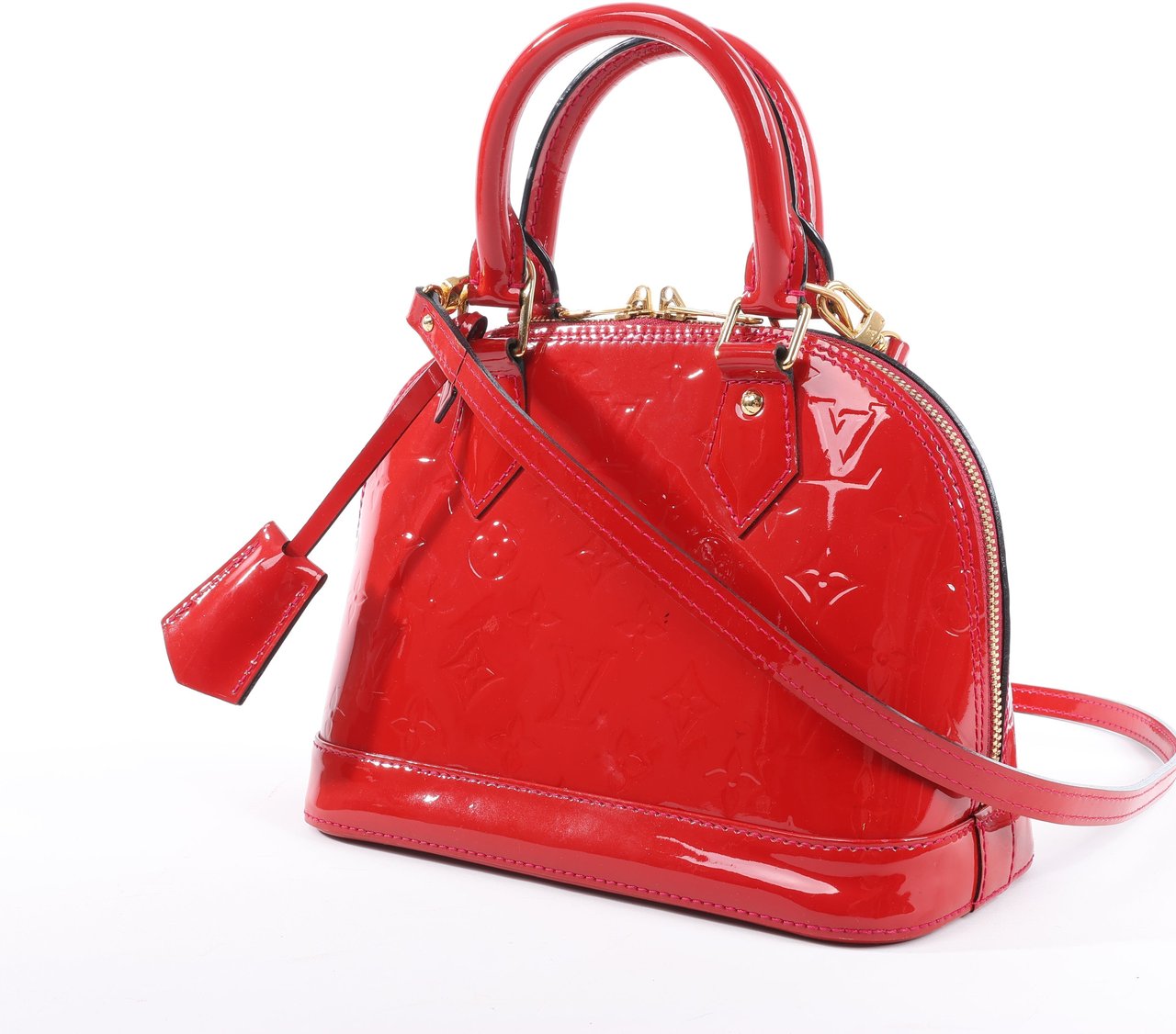 Louis Vuitton Louis Vuitton Monogram Vernis Alma BB Handbag in Red M91606 Rood