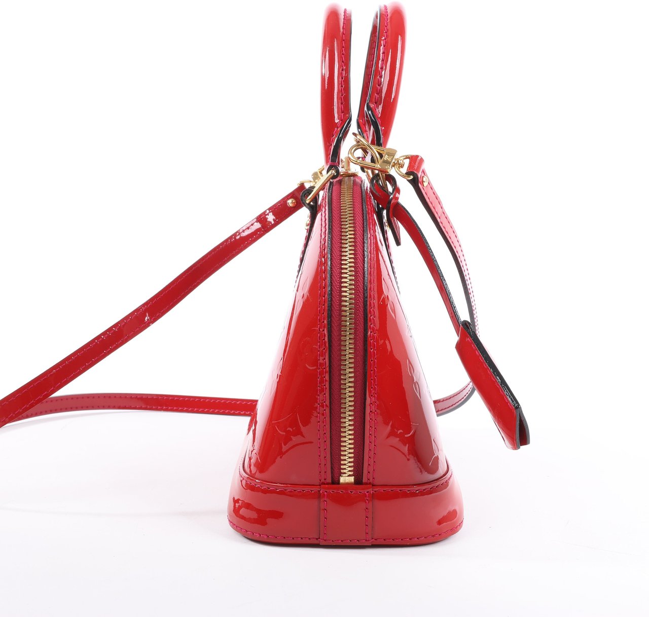 Louis Vuitton Louis Vuitton Monogram Vernis Alma BB Handbag in Red M91606 Rood