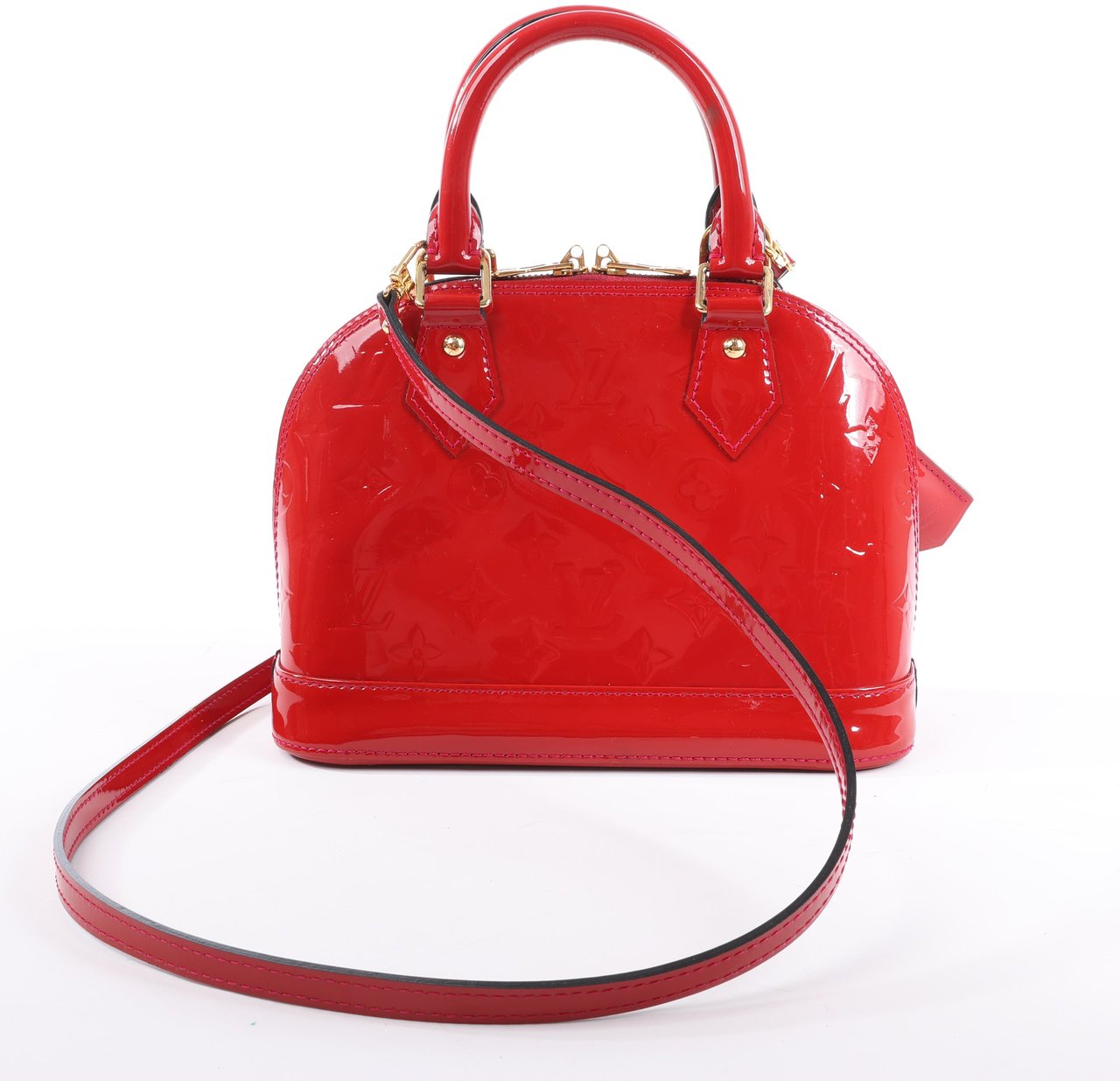 Louis Vuitton Louis Vuitton Monogram Vernis Alma BB Handbag in Red M91606 Rood