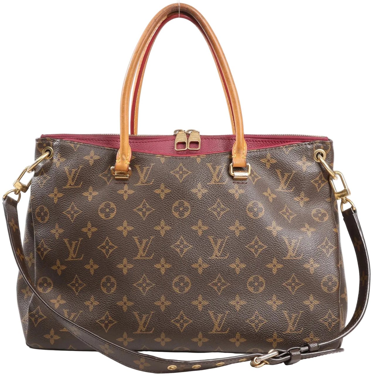 Louis Vuitton Louis Vuitton Pallas MM Monogram 2Way Handbag in Brown x Burgundy M40906 Divers